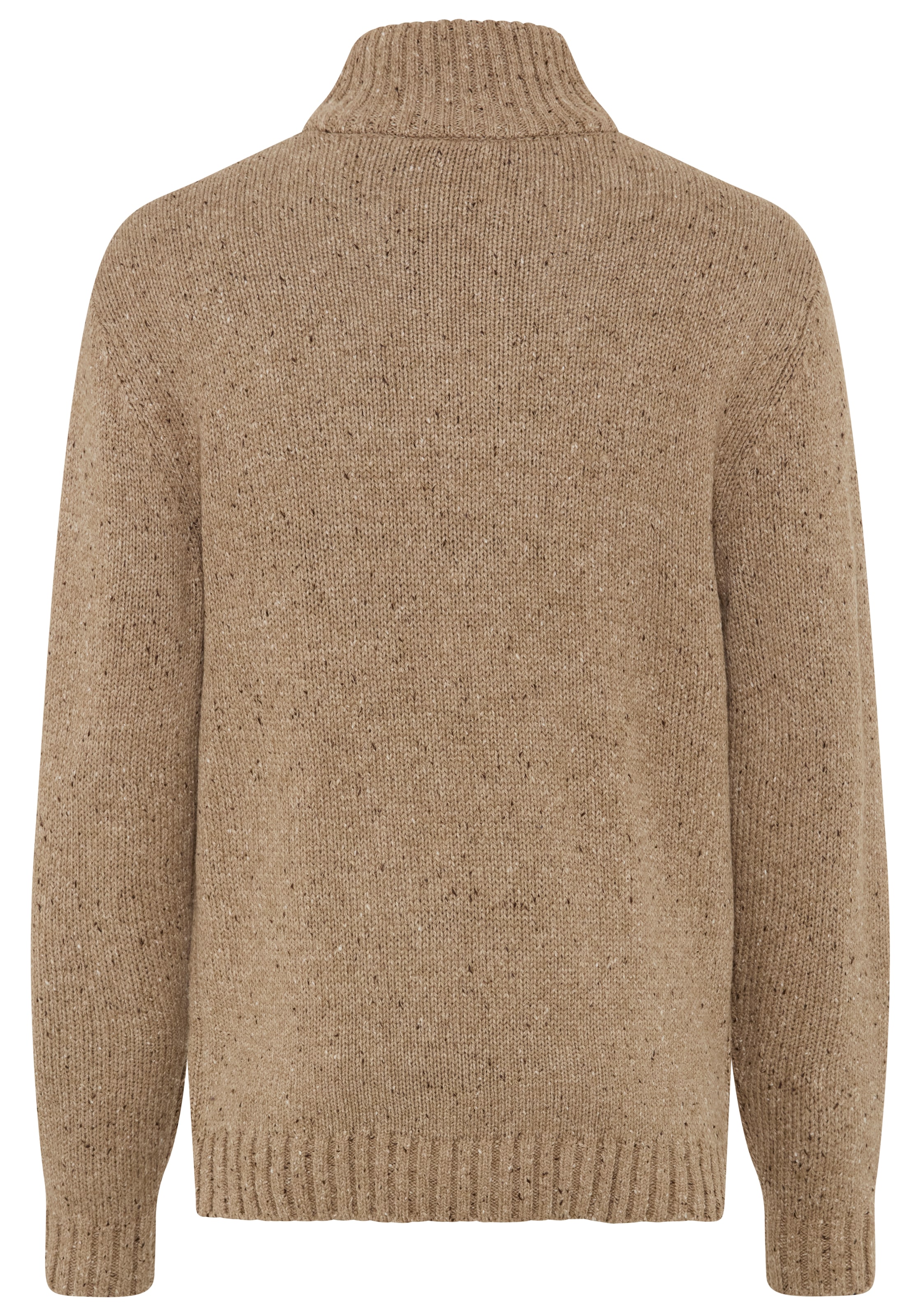 Man's World Troyer »Neue Kollektion! Melange Garn mit farbigen Akzenten« mit Langarm, aus Strick mit Baumwolle, Regular Fit