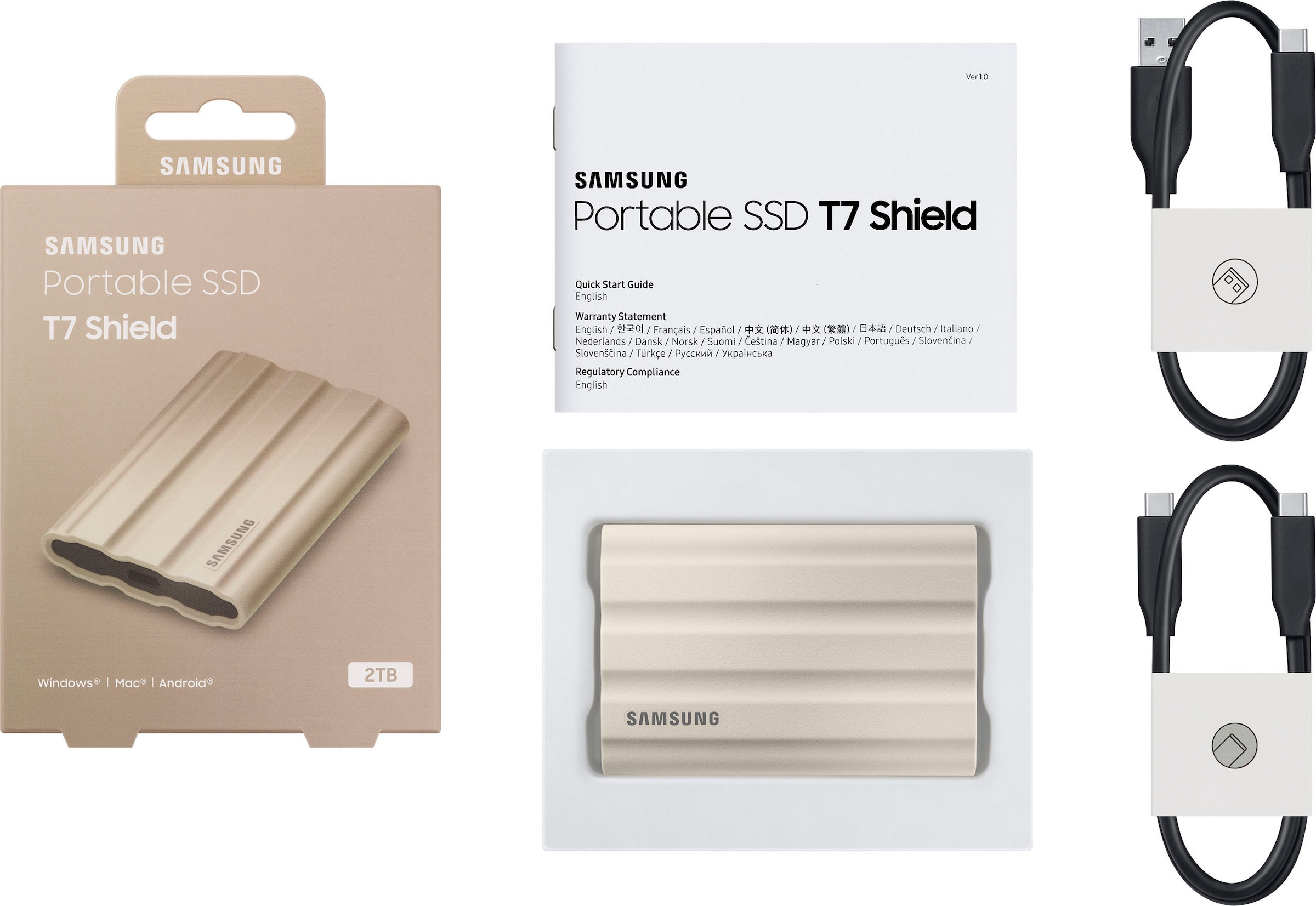 Samsung externe SSD »T7 Shield«, Anschluss USB-C