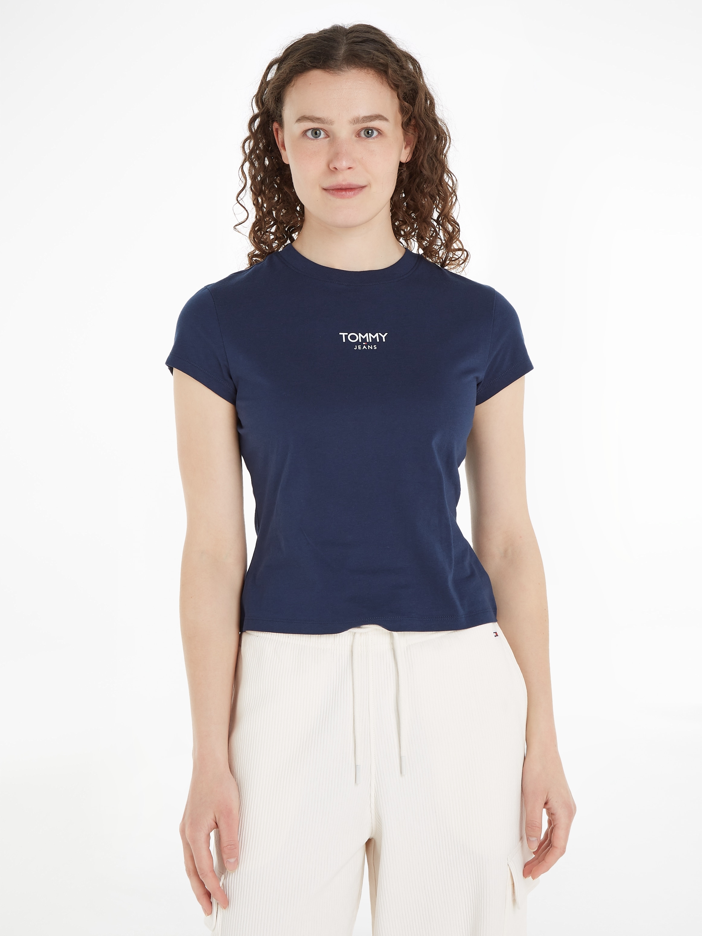Tommy Jeans T-Shirt »TJW BBY ESSENTIAL LOGO 1 SS«, mit Tommy Jeans Logo bei  OTTOversand