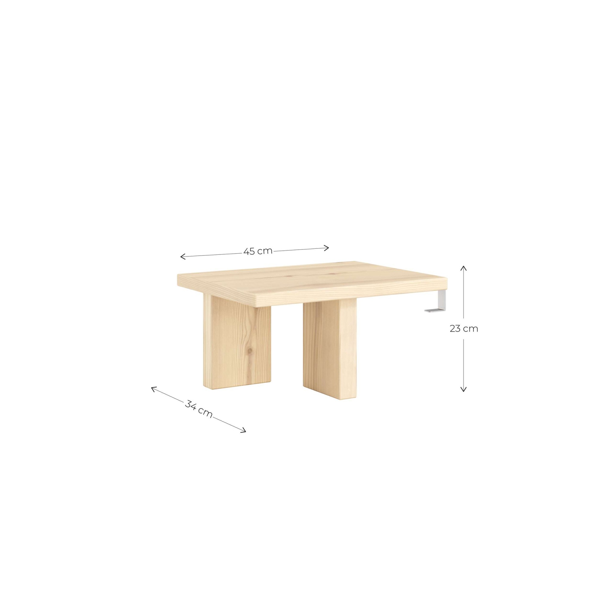 Karup Design Nachttisch »Japan Bed side table, FSC®-zertifiziertes Massivholz, made in Europe« B 45 cm, T 34 cm, H 23 cm. Beidseitig ansetzbar,  Eiche, speziell für Japan Bed entworfen ? perfekt integriert & passend