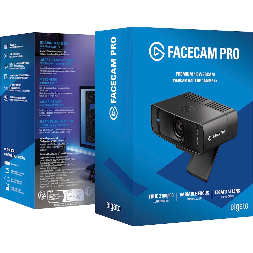 Elgato Webcam »Facecam Pro 4k streaming camera«, 4K Ultra HD
