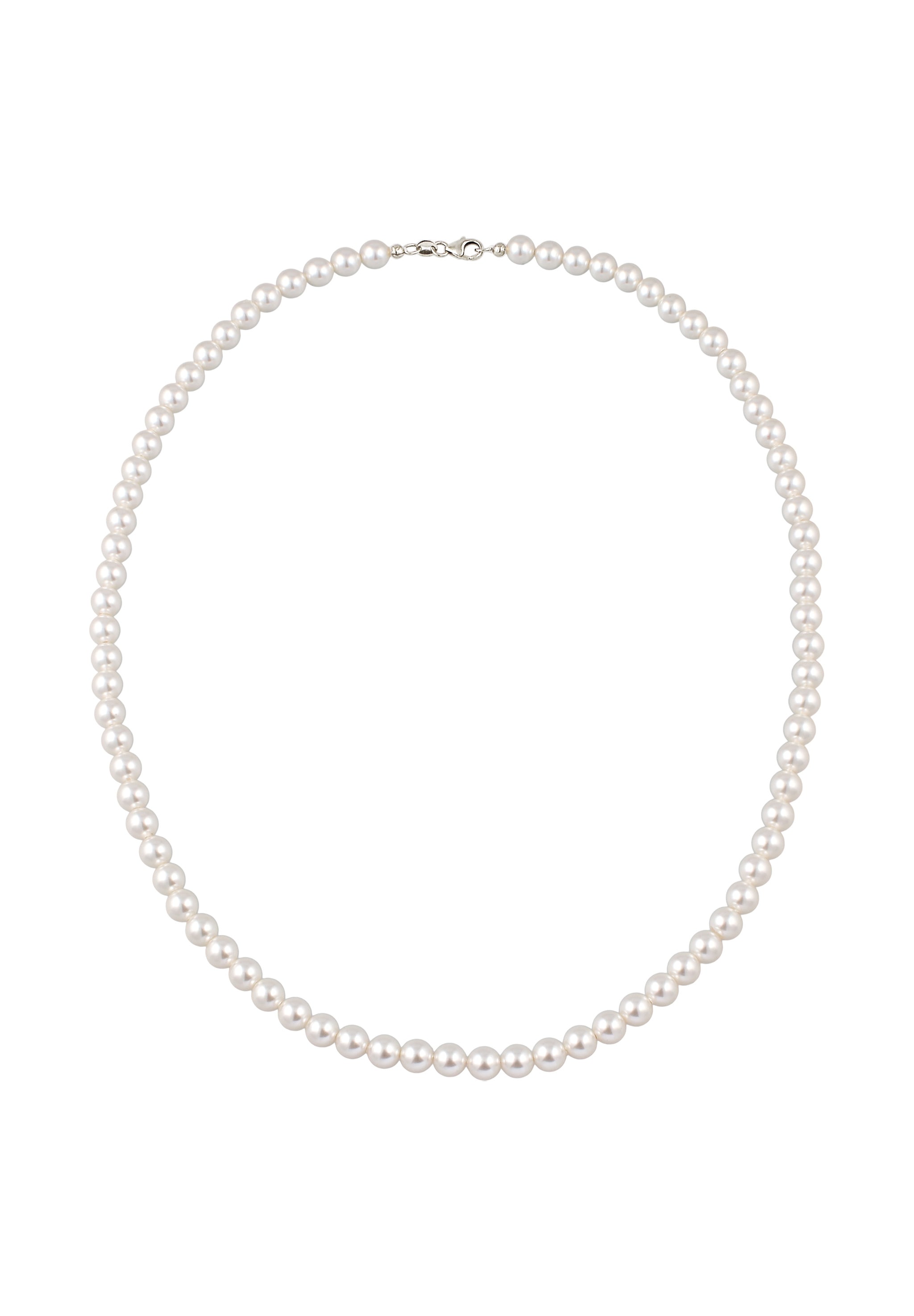 Elli Silberkette »Halskette mit Swarovski(R) Perlen Weiß 925 Sterling Silber«