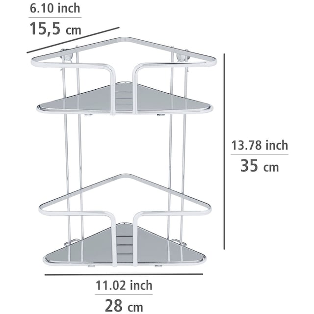 WENKO Badregal »Termoli«, Eckregal, 2 Etagen kaufen bei OTTO