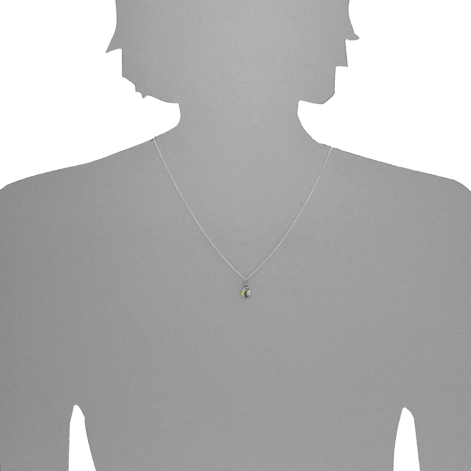 OSTSEE-SCHMUCK Kette und Anhänger Set »- kleiner Fisch - Silber 925/000 - Zirkonia«