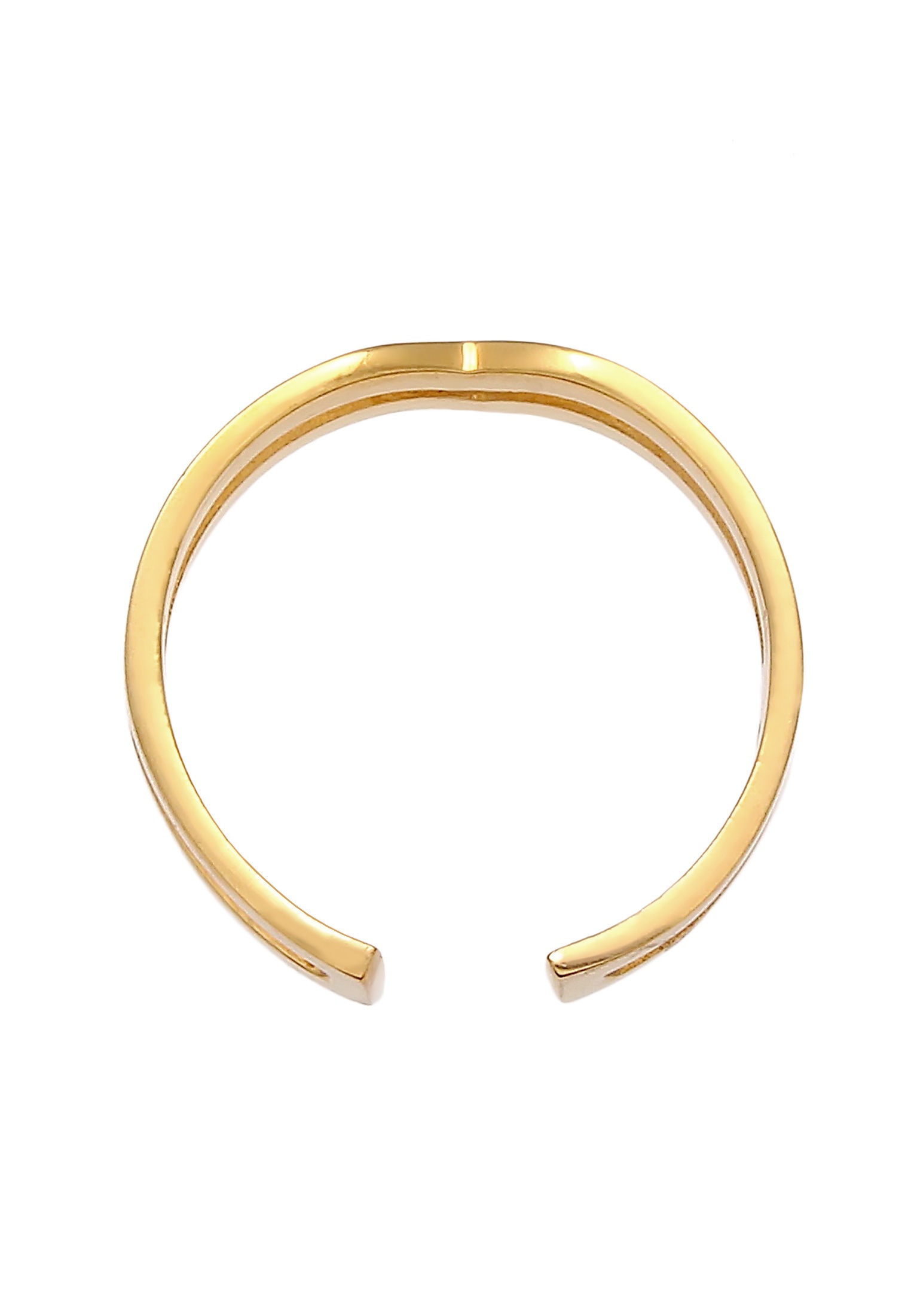 Elli Silberring »Ring offen V-Form Geo Winkel Basic 925 Silber«