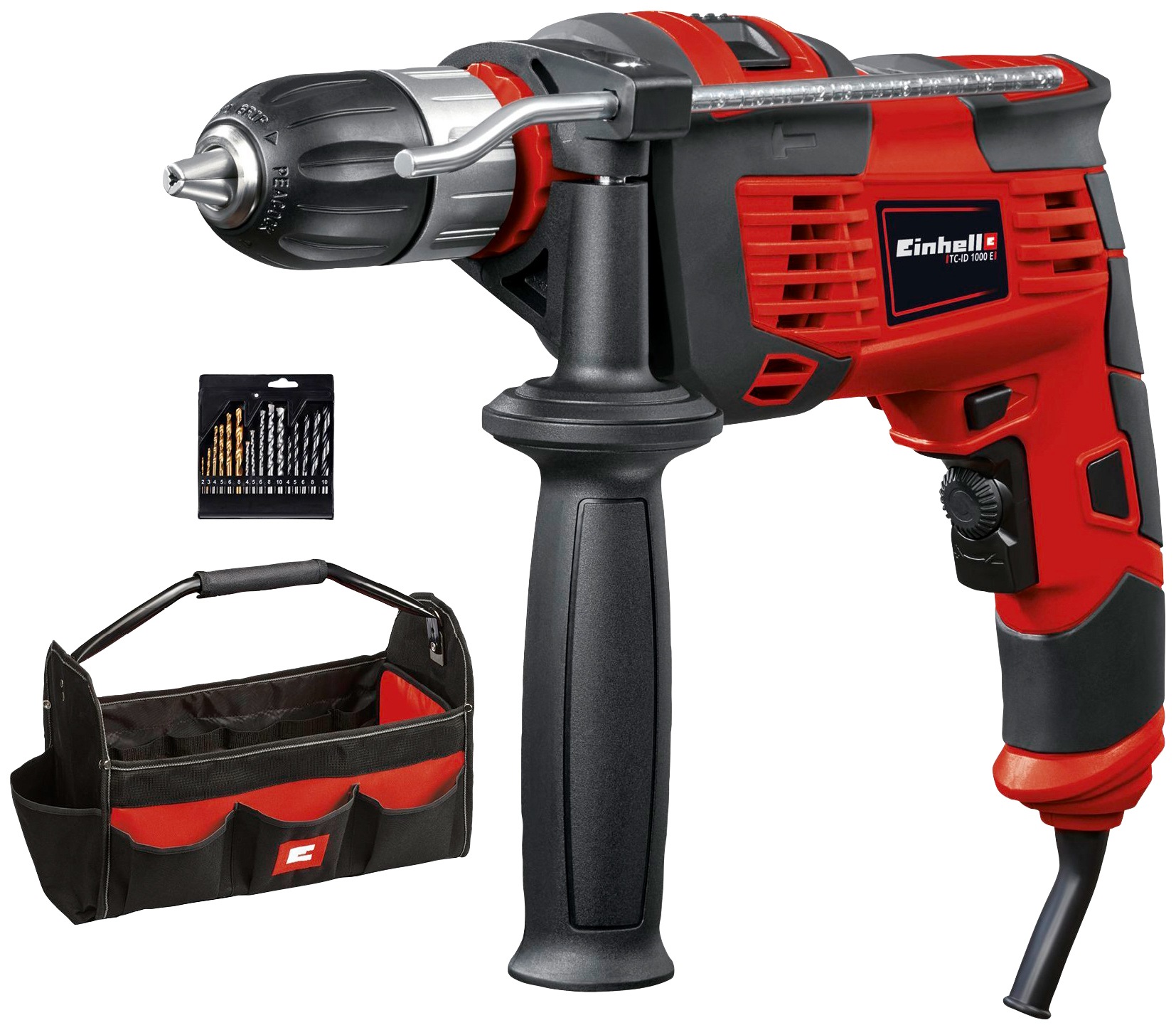 Einhell Schlagbohrmaschine »TC-ID 1000 E Kit«, inkl. 16-teiligem Zubehör-Set