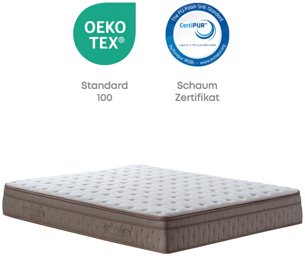 Yatas Bedding Taschenfederkernmatratze »Matratze Yatas Royal - waschbarer Matratzenbezug mit antistatischer Wirkung - hoher Liegekomfort dank Luxushöhe von 28 cm«, 28 cm hoch, (1 St.), optimale Körperunterstützung, schnelle Feuchtigkeitsverdunstung