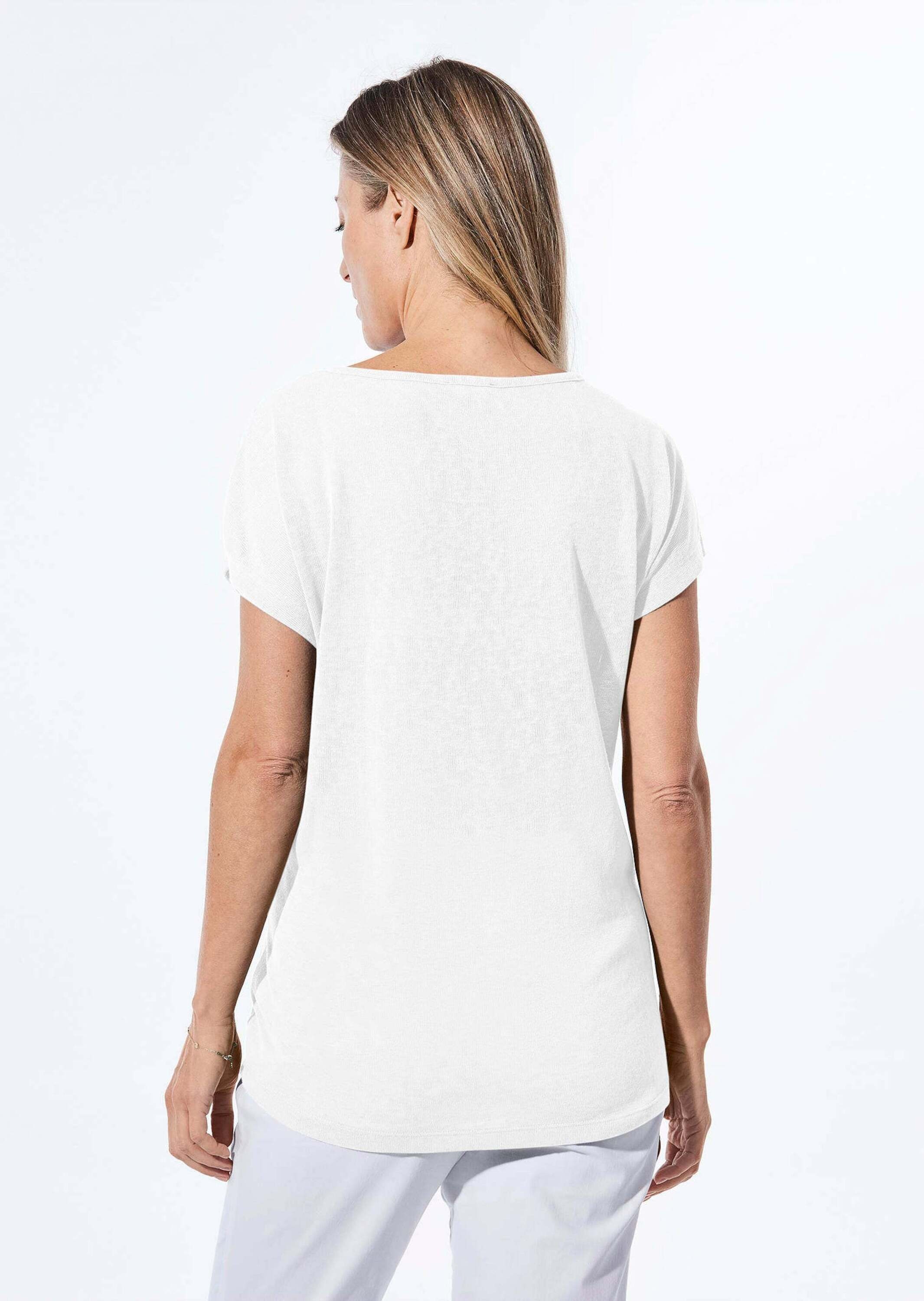 GOLDNER Kurzarmshirt »Shirt in Leinenoptik«