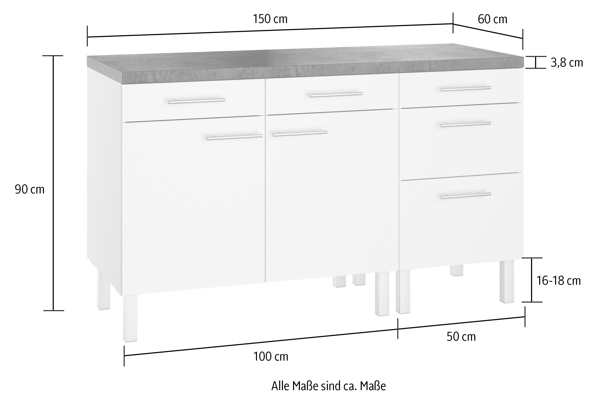 OPTIFIT Küche »Lilly«, Breite 150 cm online bei OTTO