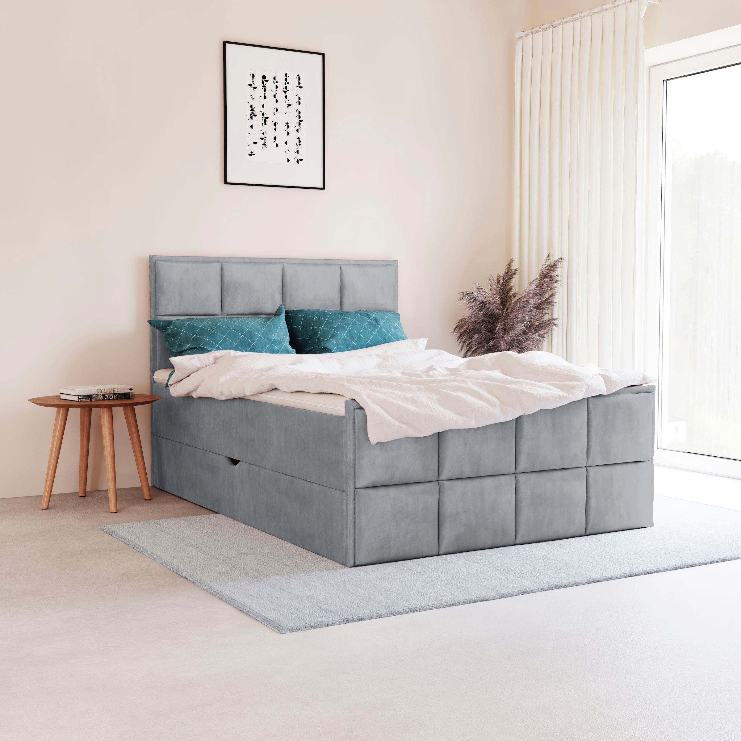 Leonique Boxspringbett »Timeo«, in den Breiten 120,140,160 & 180 cm erhältlich