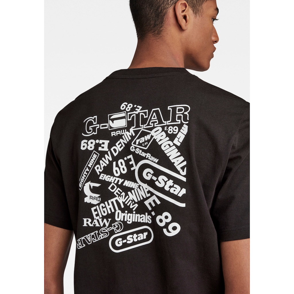 G-Star RAW T-Shirt »Back gr slim r t«