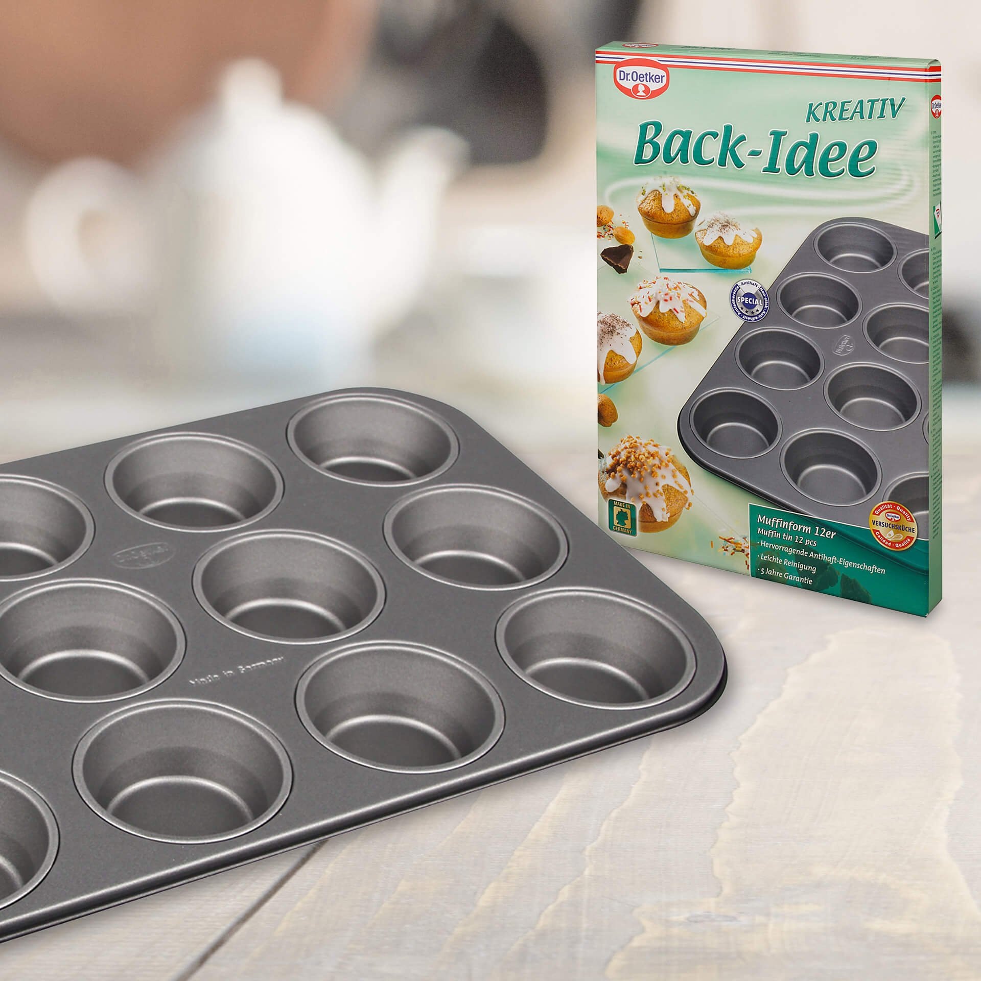 Dr. Oetker Muffinform »Back-Idee, 12er Form, Muffinblech mit Antihaft-Beschichtung«