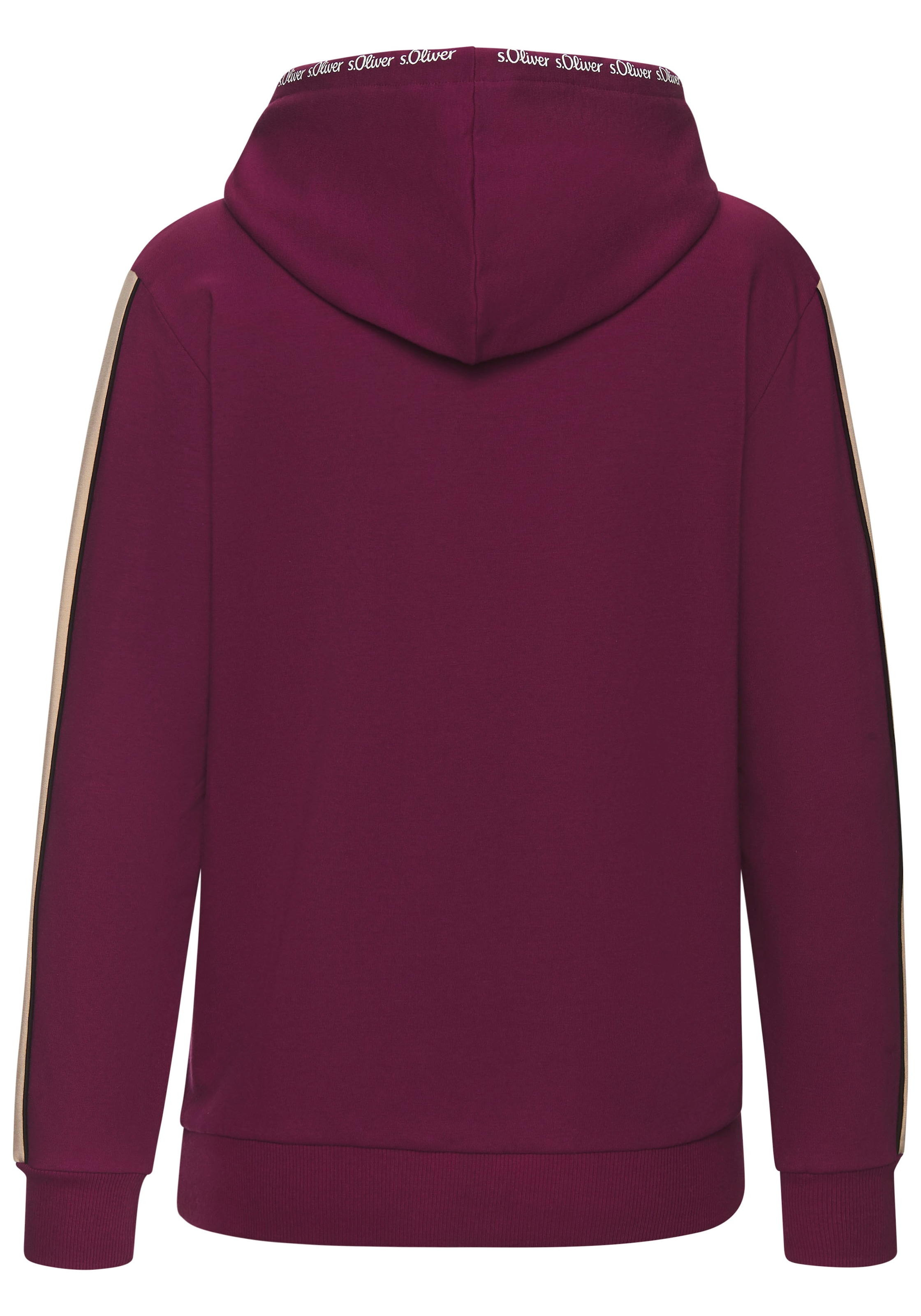 s.Oliver Hoodie »- Kapuzensweatshirt- Loungesweatshirt«, mit Kontrast Einsätzen, Loungewear