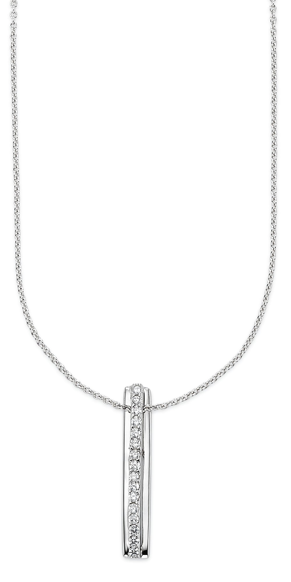 Bruno Banani Kette mit Anhänger »Schmuck Geschenk Kette mit Anhänger Stab« mit Zirkonia (synth.)