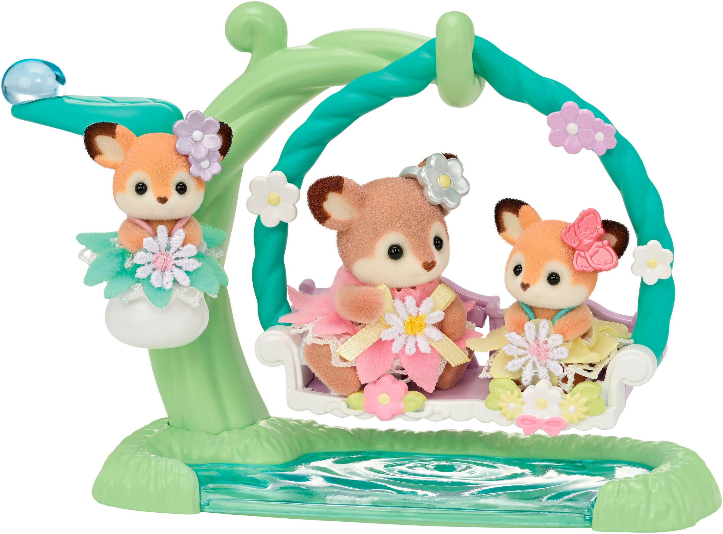Sylvanian Families Spielfigur »Reh Babys mit Blumenschaukel Spielset (5801)«
