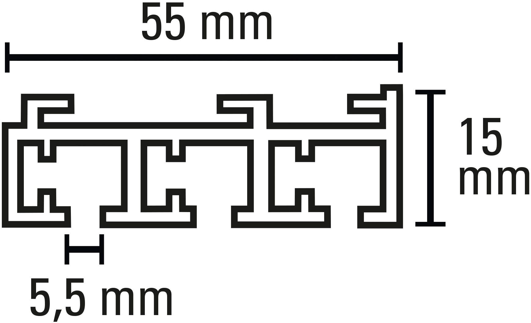 GARDINIA Gardinenschiene »Flächenvorhangschiene 3-läufig«, 3 läufig-läufig, kürzbar, 3-läufig