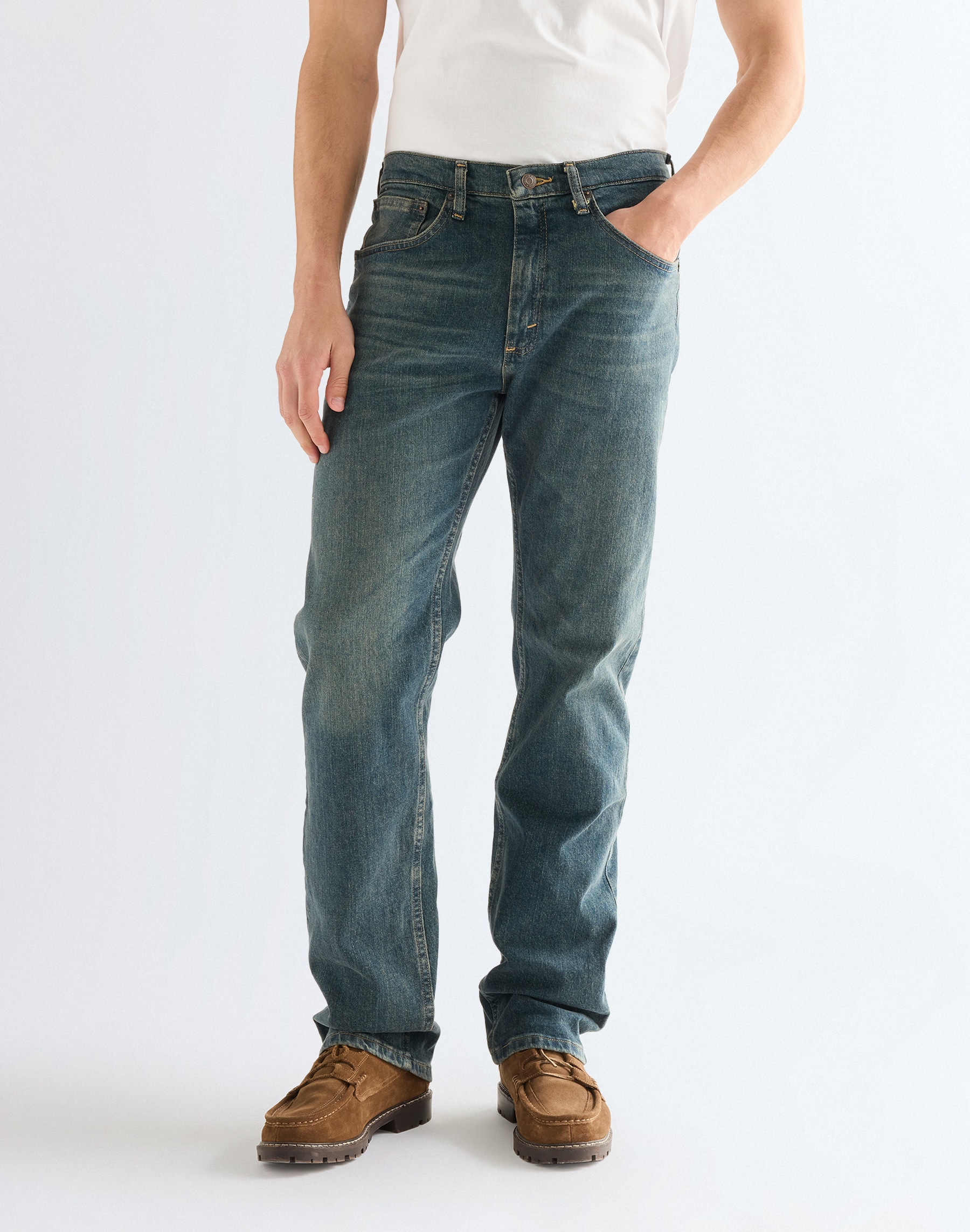 Wrangler Straight-Jeans aus elastischer Baumwollmischung