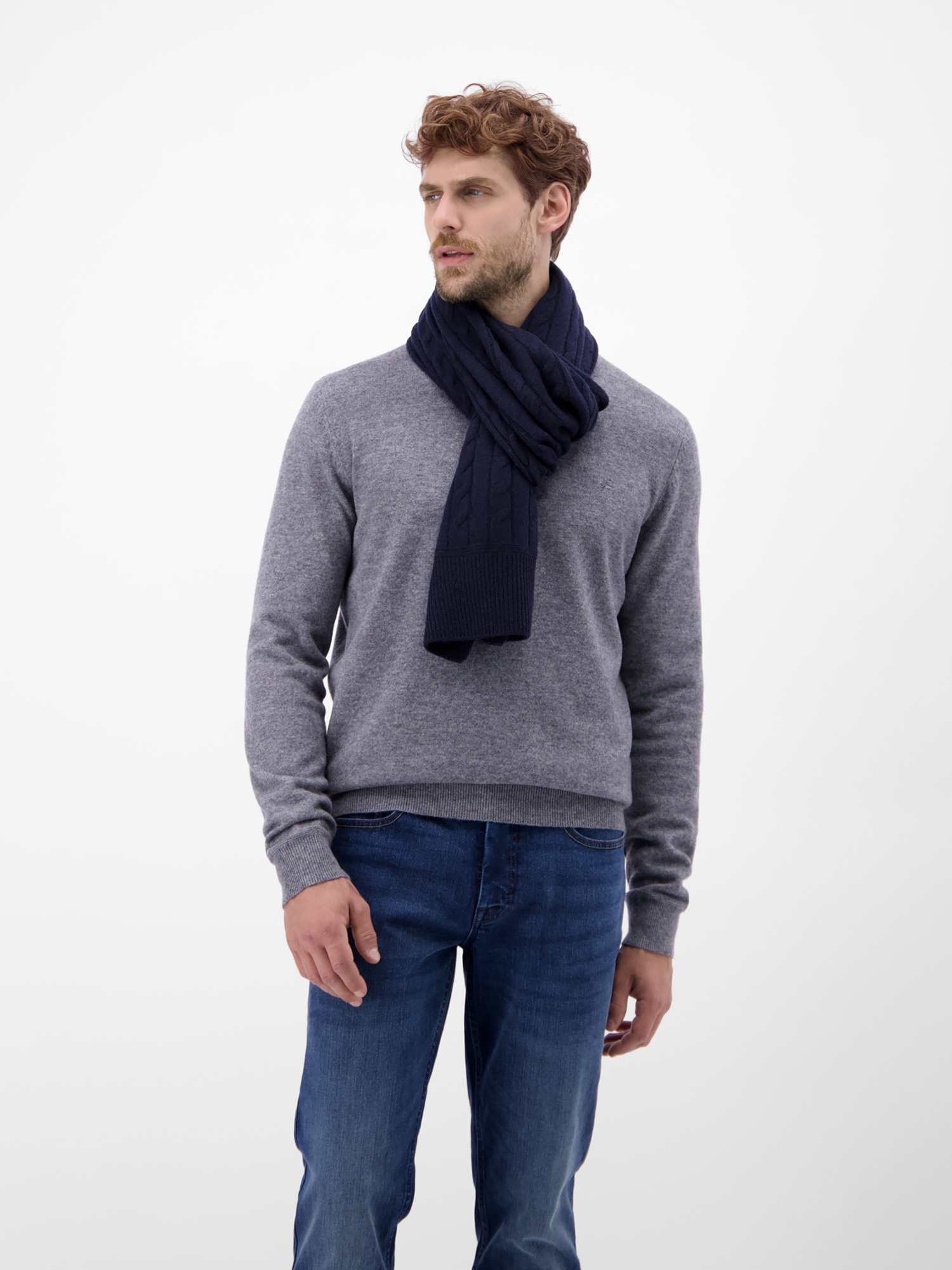 LERROS Strickschal »LERROS Herren Strickschal mit Kaschmiranteil«