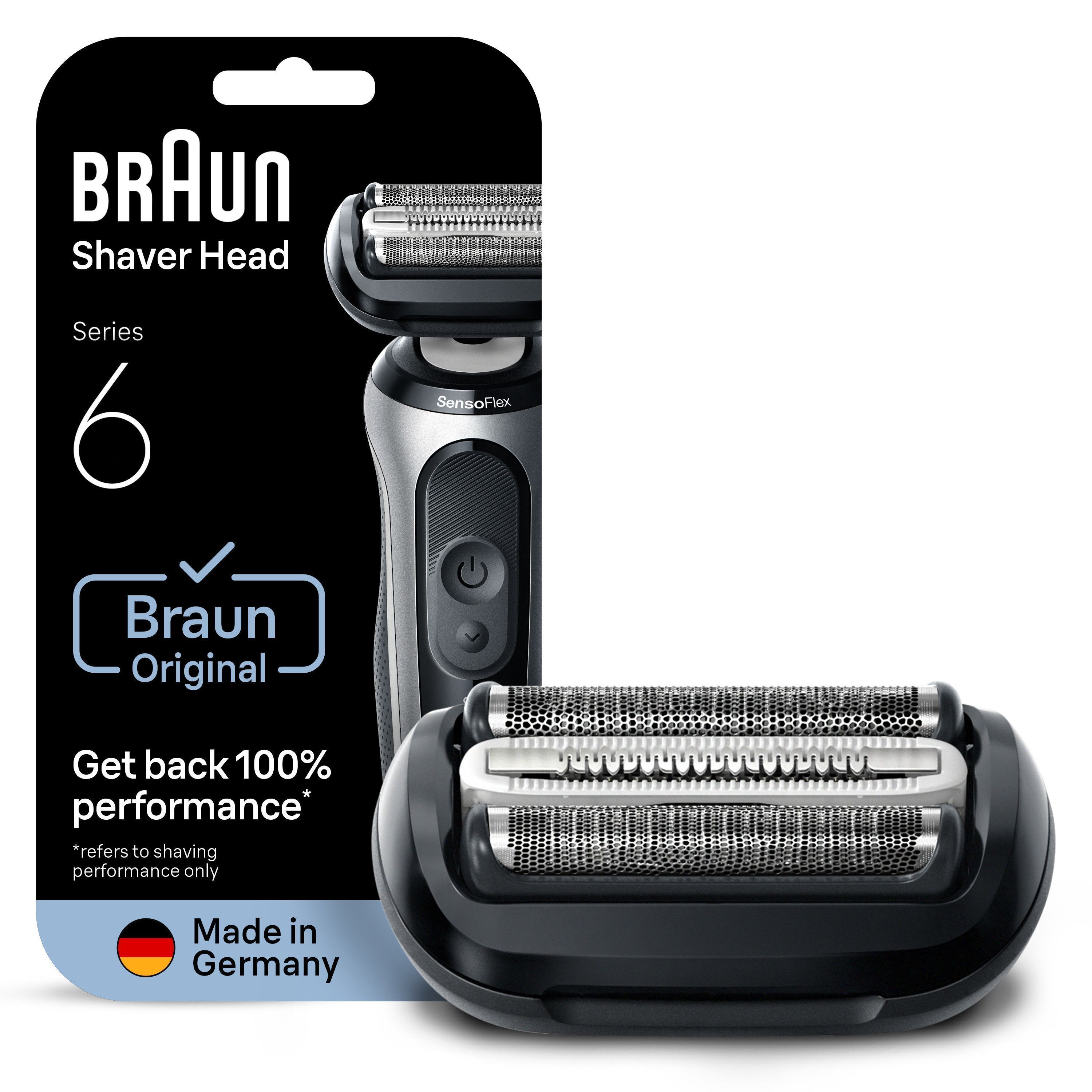 Braun Ersatzscherkopf »Series 6 64B« Kompatibel mit Series 6 Rasierern der Generation 60, 61 und 62 in schwarz