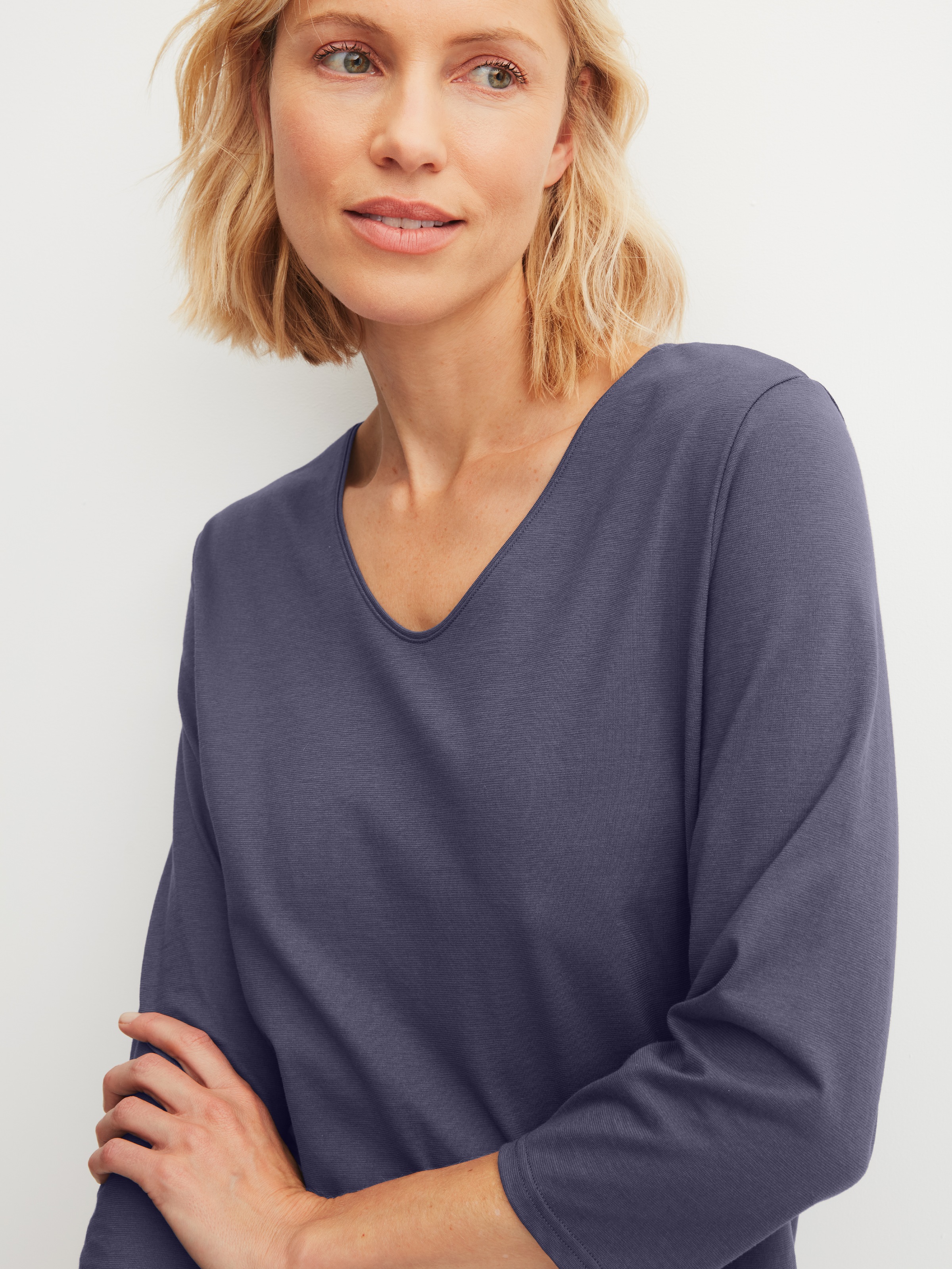 CALIDA Schlafanzug »Graphic Nights« 2 tlg. V-Ausschnitt, Baumwolle, weich, atmungsaktiv