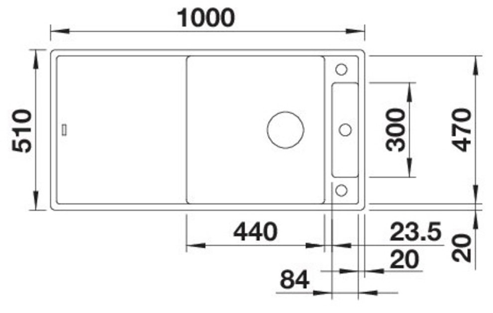 Blanco Granitspüle »AXIA III XL 6 S«, inklusive gratis Esche-Compound-Brückenschneidebrett