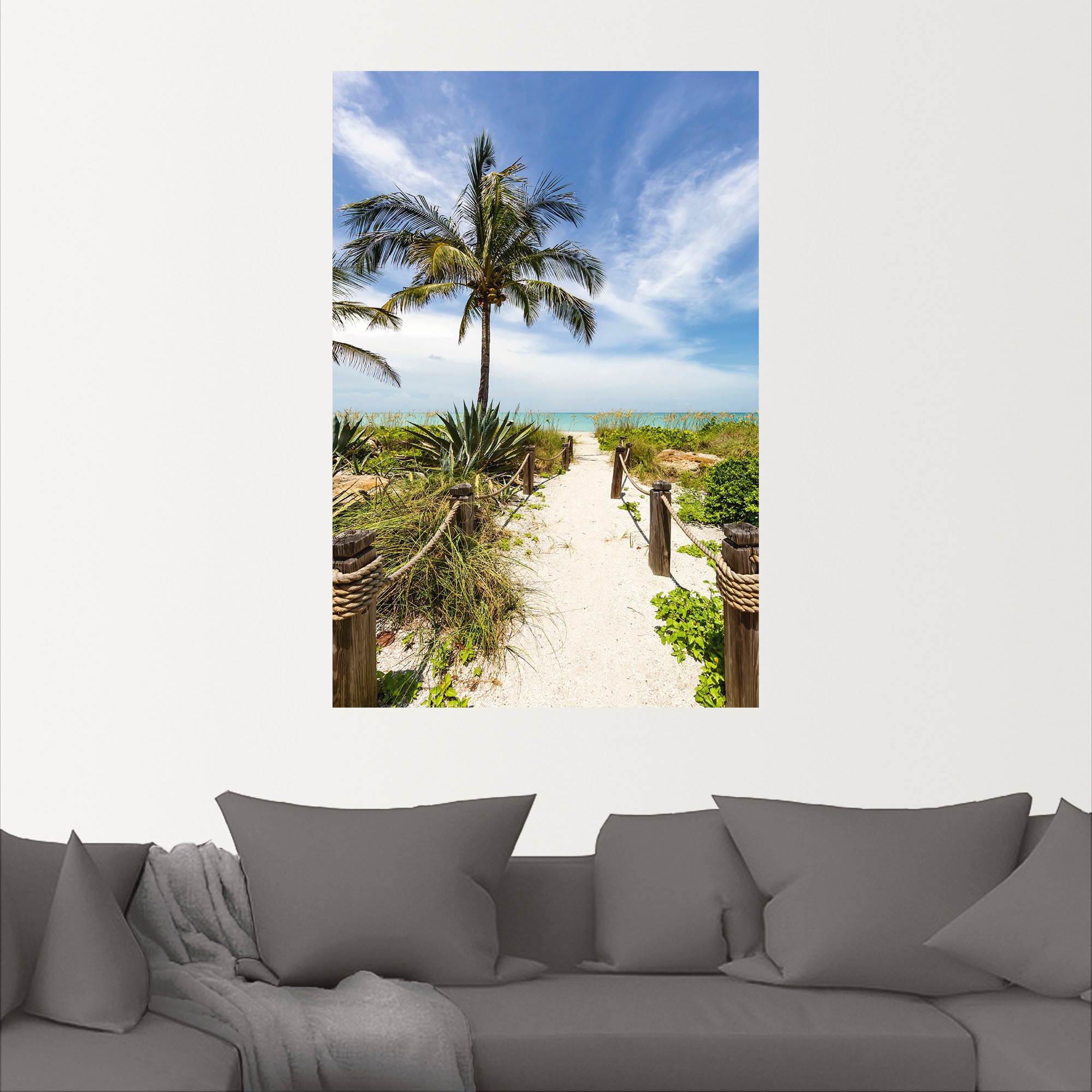 Artland Wandbild »Weg zum Strand II«, Strandbilder, (1 St.), als Alubild, Outdoorbild, Poster, Wandaufkleber in verschied. Größen