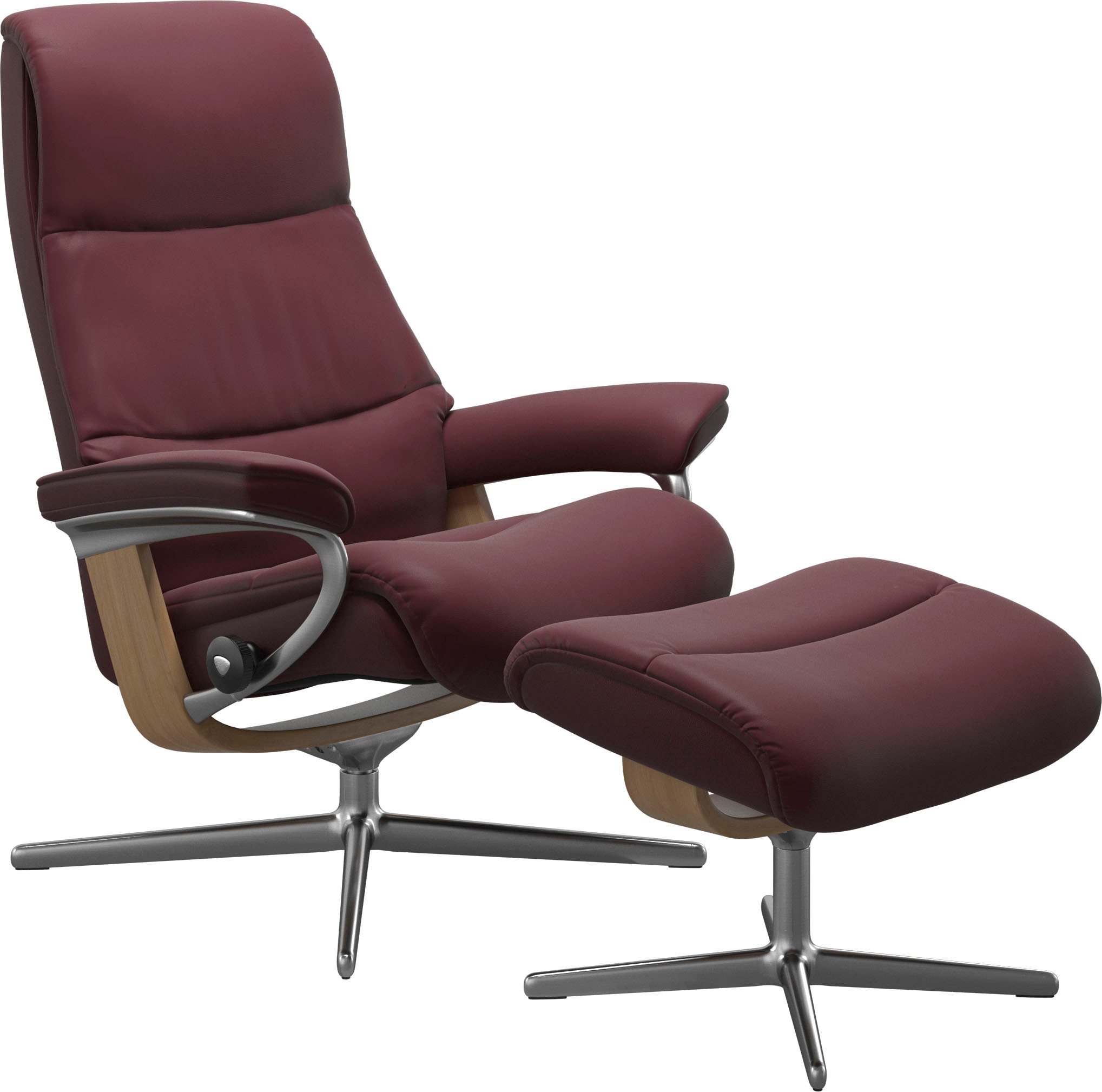 Stressless® Fußhocker »View«, mit Cross Base, Größe S, M & L, Holzakzent Eiche