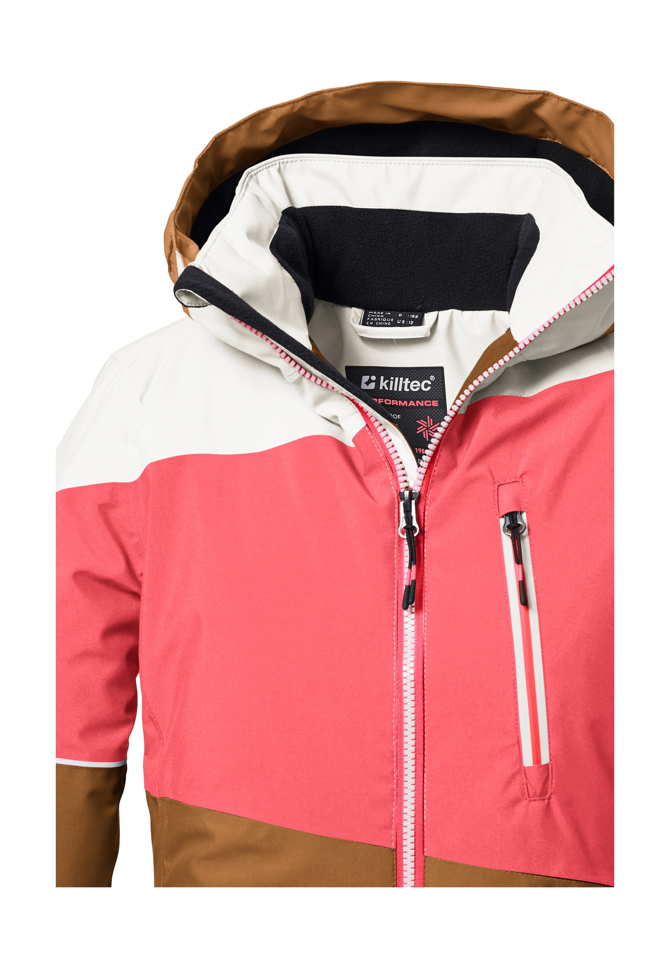 Killtec Skijacke »KSW 331 GRLS SKI JCKT«, Atmungsaktive, wasserdichte Jacke mit Fleece-Innenseite, Skipasstasche