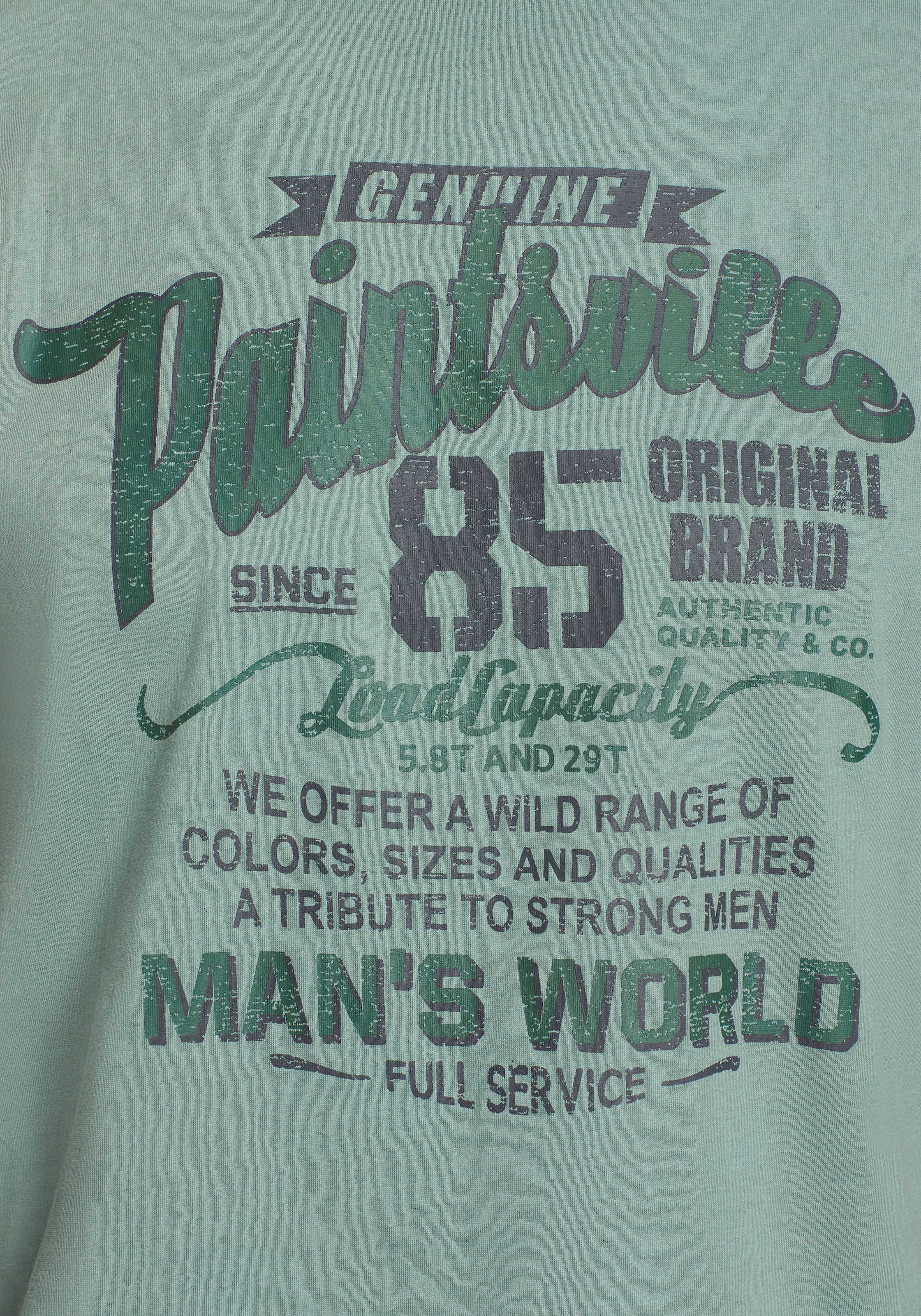 Man's World T-Shirt, Kurzarm, mit stylischem Print, Rundhalsausschnitt, aus Baumwolle