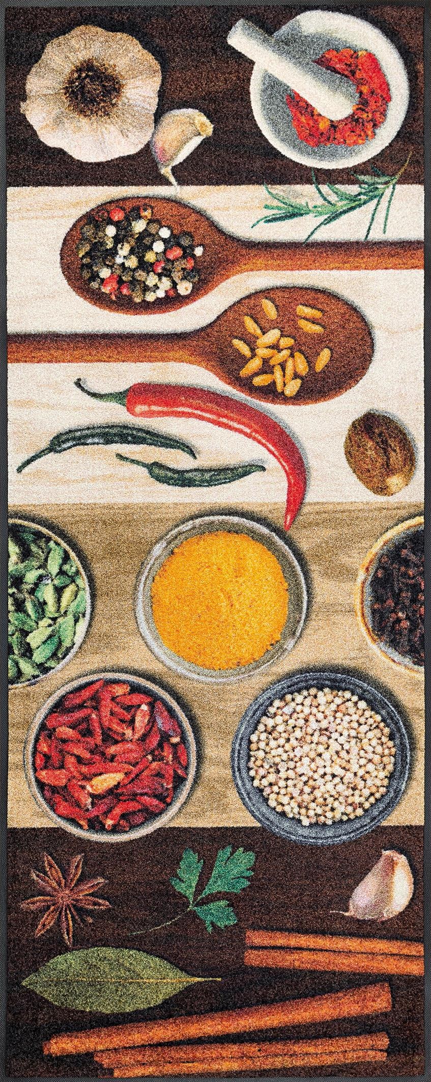 OTTO wash+dry »Hot Küche Gewürze, rechteckig, Küchenläufer waschbar, Kleen-Tex im Motiv Spices«, Online-Shop by rutschhemmend,