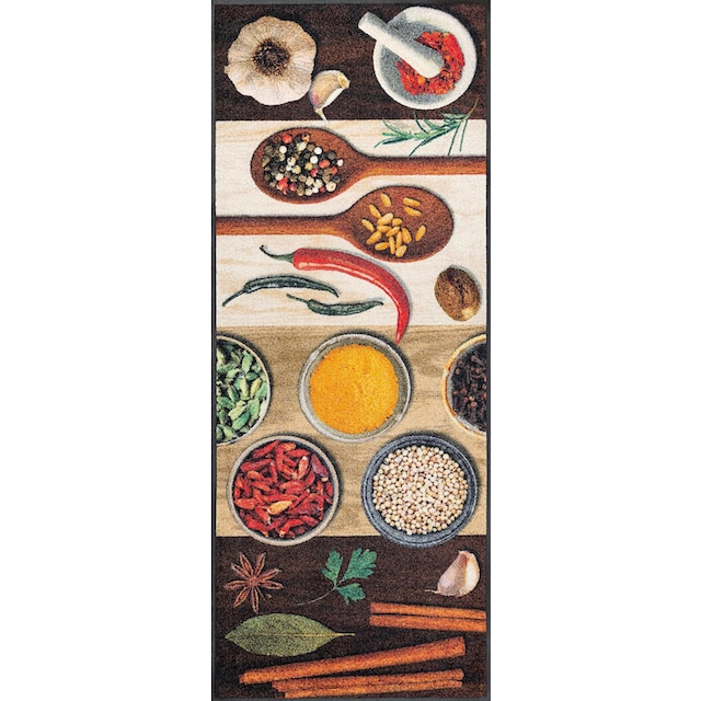wash+dry by Kleen-Tex Fußmatte »Hot Spices«, rechteckig, Schmutzfangmatte,  Motiv Gewürze, rutschhemmend, waschbar online bei OTTO