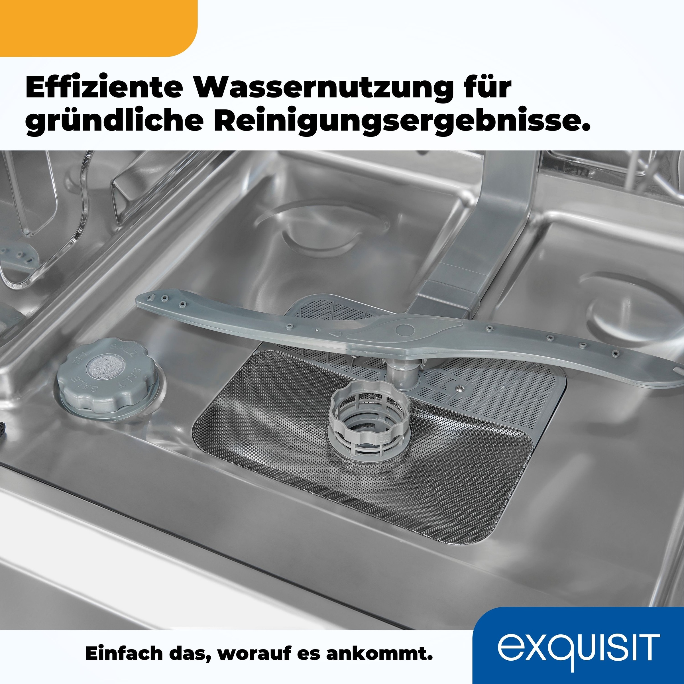 exquisit Unterbaugeschirrspüler »EGSP9313-EF-030E inox«, 13 Maßgedecke