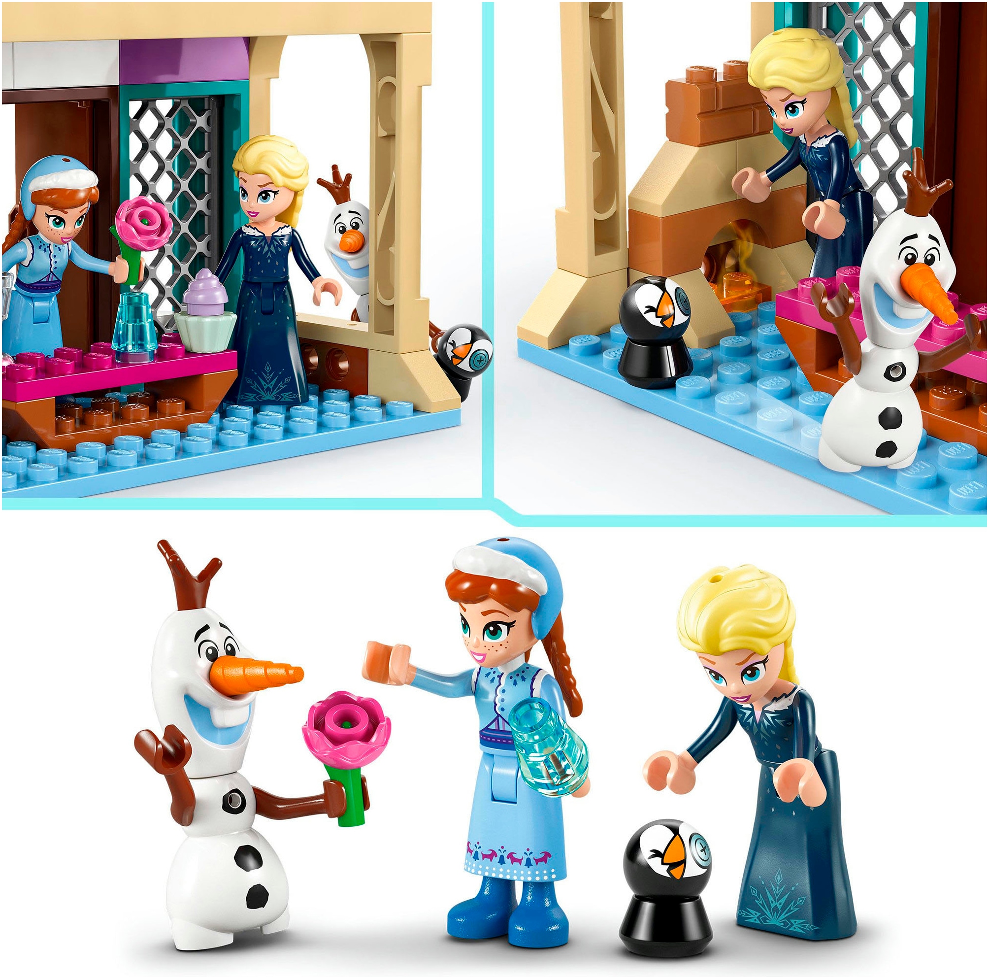 LEGO® Konstruktionsspielsteine »Das Arendelle Schloss (43265), LEGO Disney Princess«, (177 St.), Made in Europe
