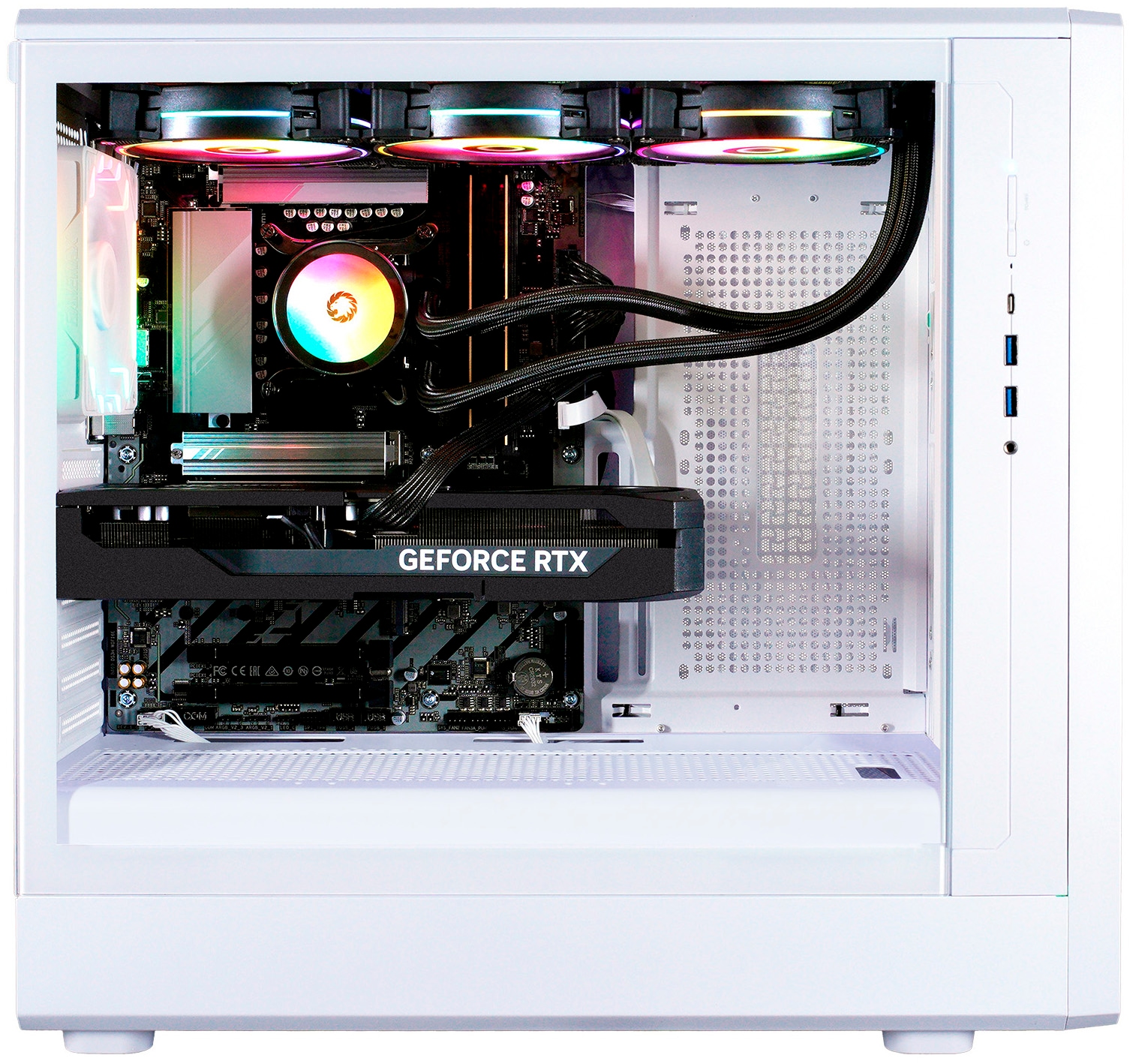 GAMEMAX Gaming-PC-Komplettsystem »GigaDeal CLAW WH 2800 AMD Ryzen 5 7500F 32GB DDR5 1TB SSD RTX 5070« 32 ″ AMD Ryzen 5 GeForce RTX™ 5070 32 GB RAM 1.000 GB SSD Windows 11, DDR5 RAM + Gigabyte GS32QCA LED-Monitor Curved, 80 cm 32"