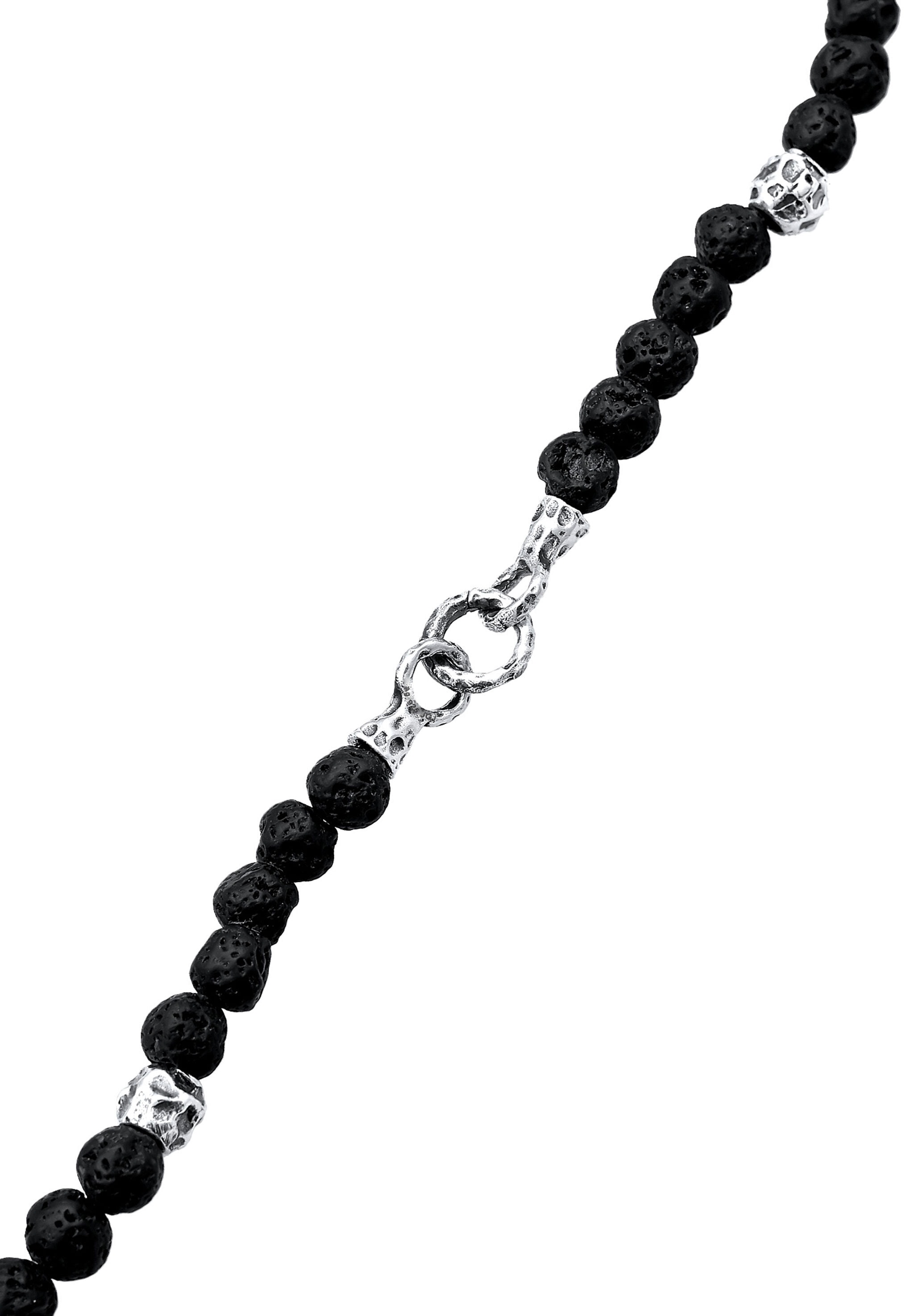 HAZE & GLORY Silberkette »Halskette Steinkette Lava Organic Design 925 Silber«