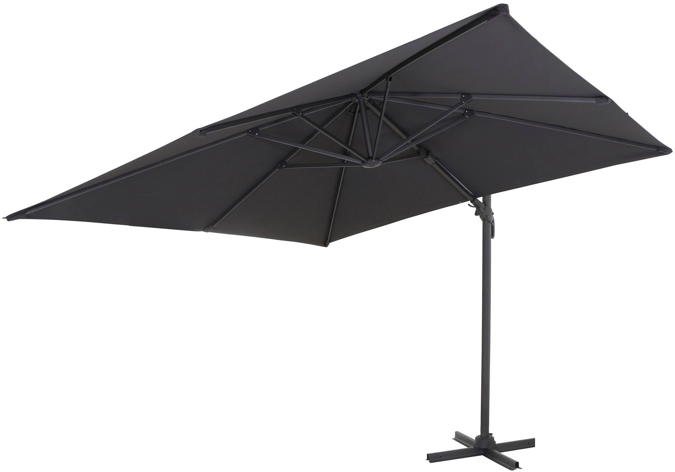 Siena Garden Ampelschirm »California«, (Set), inkl. Platten, Schutzhülle und Windsicherung, 3x3m