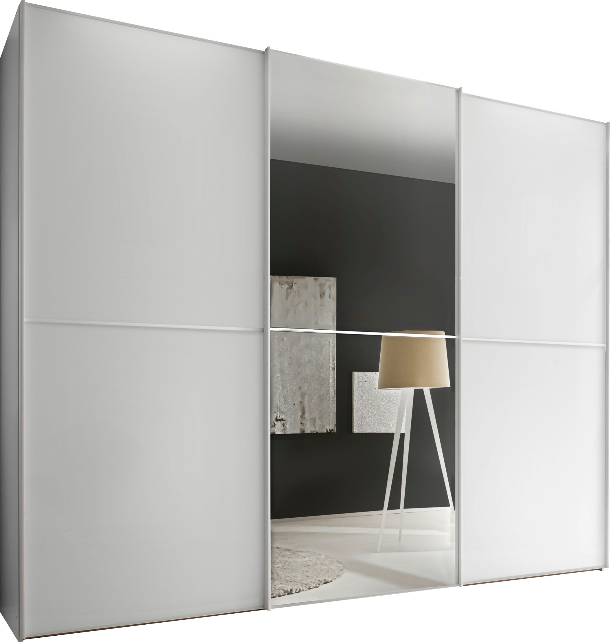 STAUD Schwebetürenschrank »Sinfonie Plus, edles Design in hochwertiger Qualität, Made in Germany« Mit Spiegeltüre und vier verschiedenen Ausstattungsvarianten