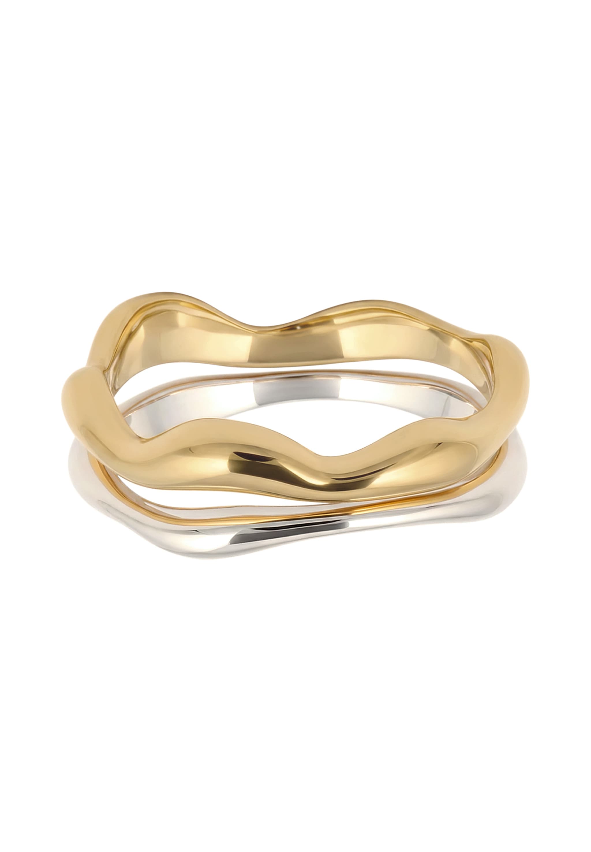 Elli Ring-Set »Ring Set Bicolor 925 Sterling Silber vergoldet«