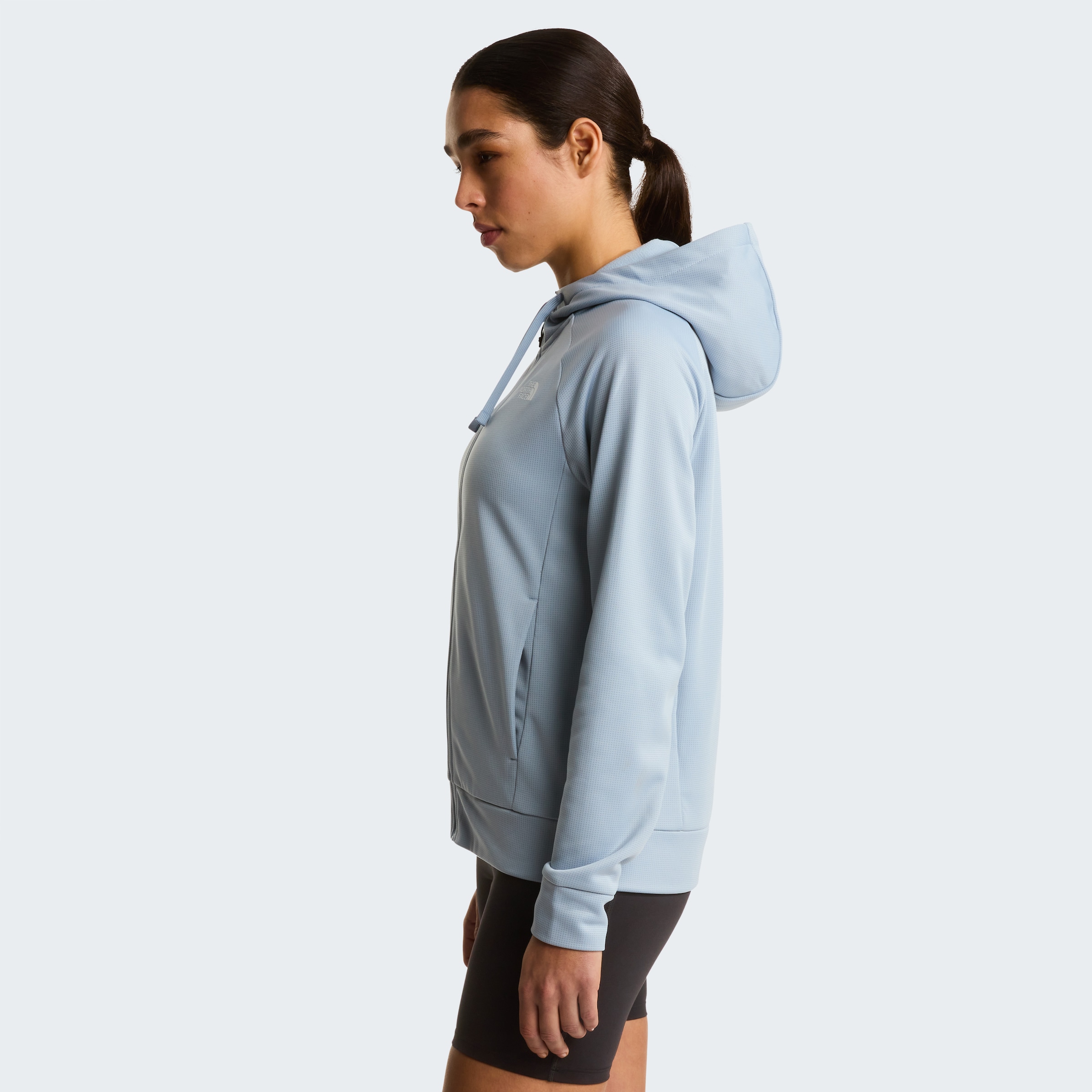 The North Face Fleecejacke »W REAXION 2.0 HOODED FULL ZIP JACKET« mit Kapuze sportlicher Stil, mit Kapuze und Kordelzug, mit Eingrifftaschen