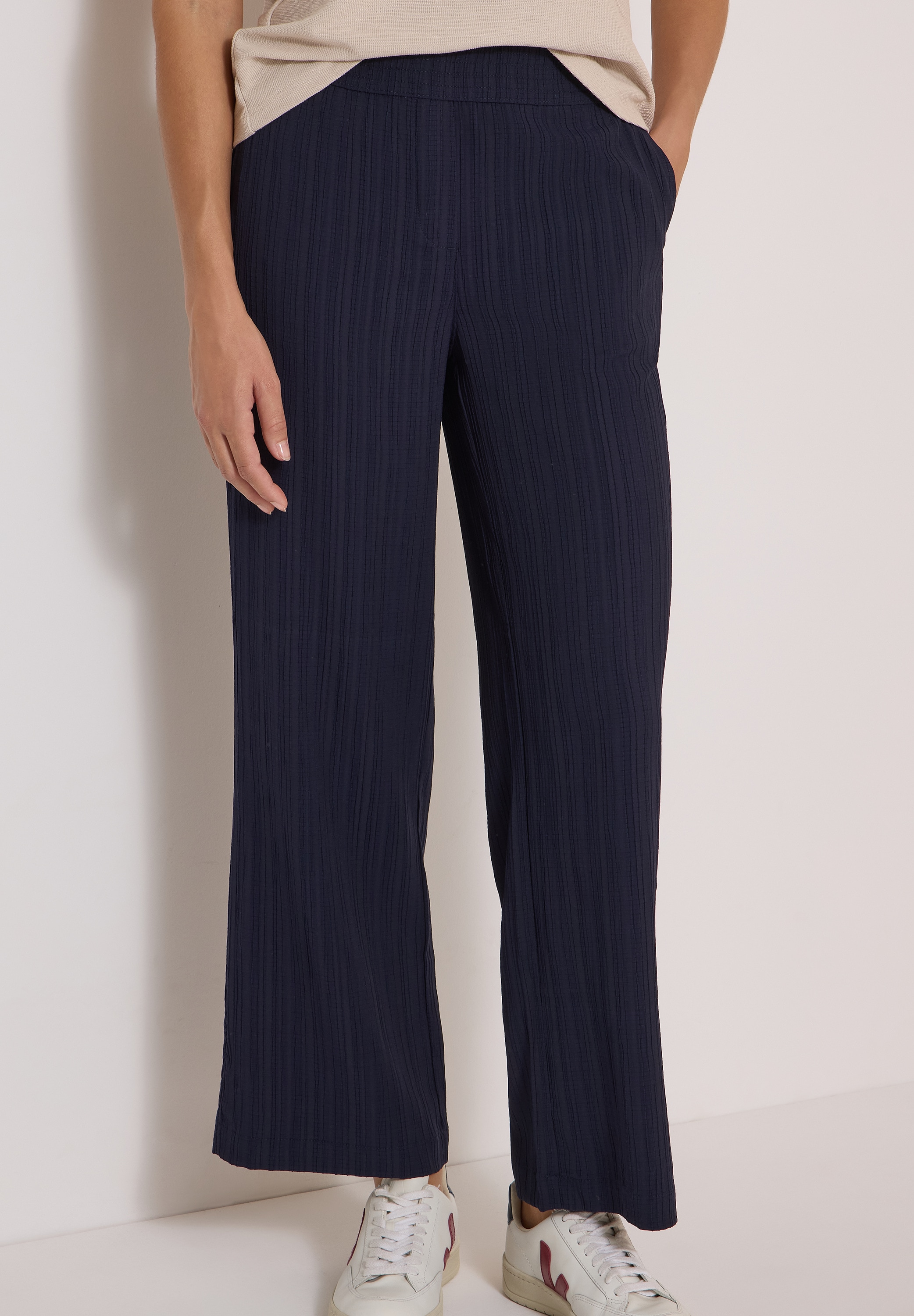 Cecil Stoffhose »Style Neele«  Sommerhose im Loose Fit mit Struktur-Streifen