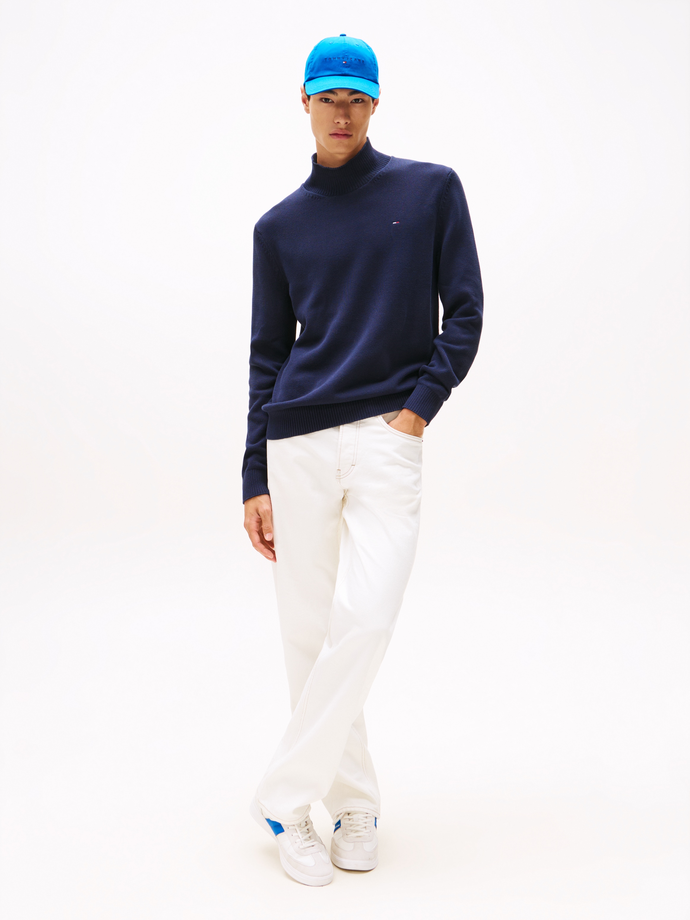 Tommy Jeans Rollkragenpullover »TJM SLIM FIT ROLL NECK«, mit Mock Neck, Strickpullover 100% Baumwolle Pflegeleicht