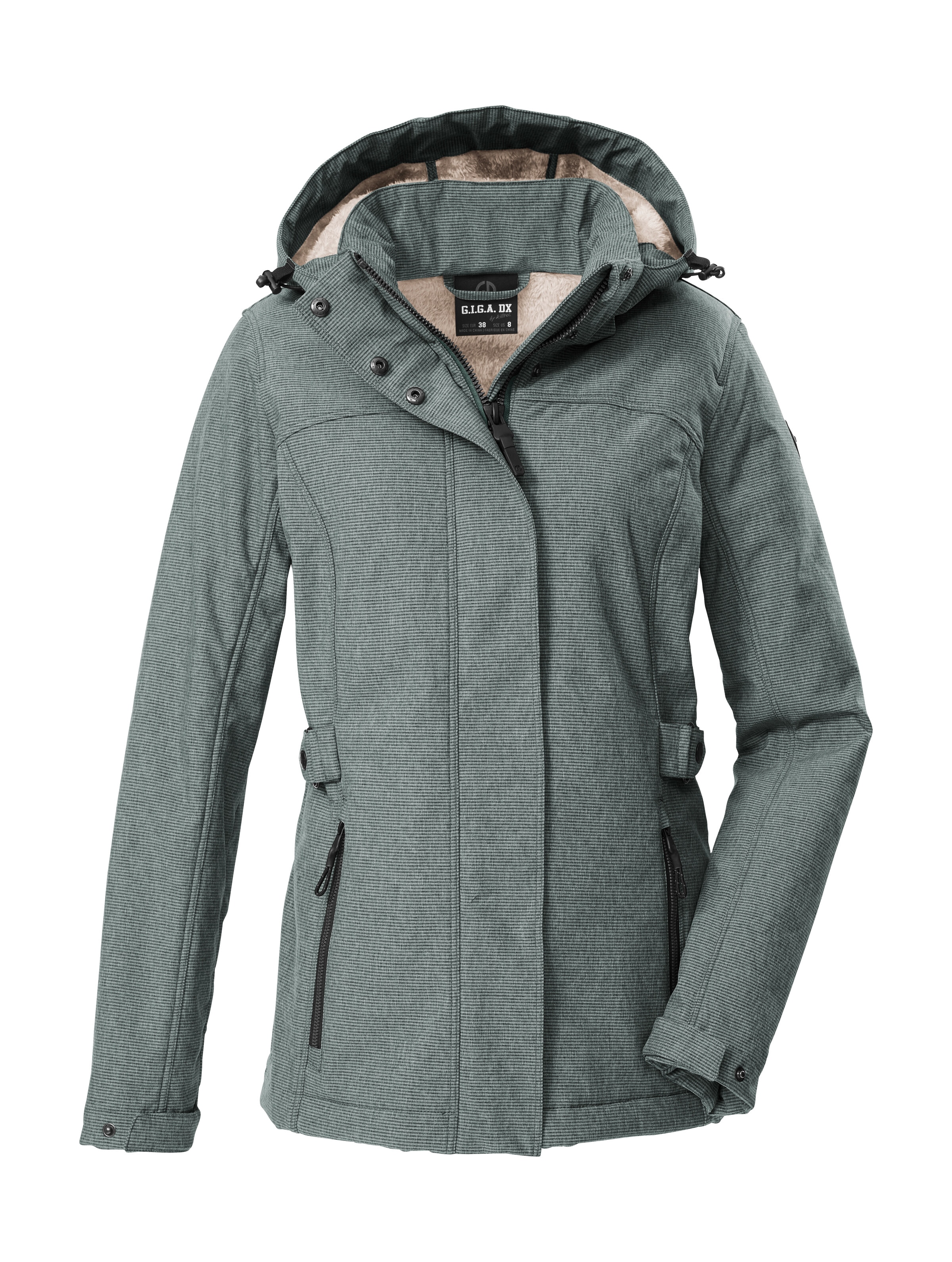G.I.G.A. Dx By Killtec Damen Softshelljacke »GW 35 WMN SFTSHLL JCKT« Wasserdichte, atmungsaktive Softshelljacke mit abnehmbarer Kapuze, Größe 38