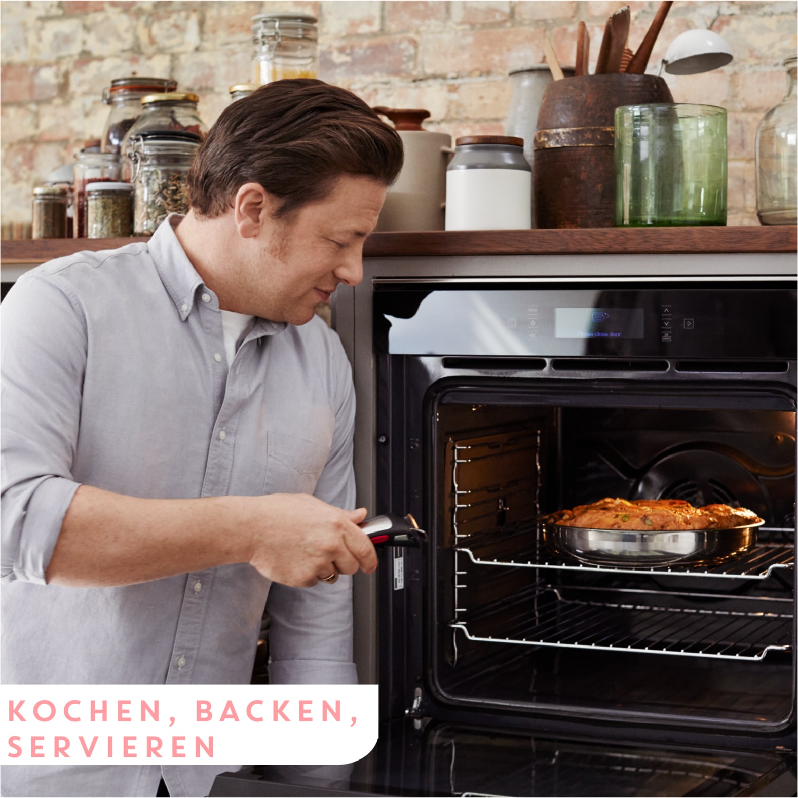Tefal Pfannen-Set »Jamie Oliver Ingenio G6«, Edelstahl, (Set, 3 tlg., je 1 Bratpfanne 24 und 28 cm, 1 Griff), backofengeeignet bis 250Â°C ohne Griff,Schüttrand, Induktion