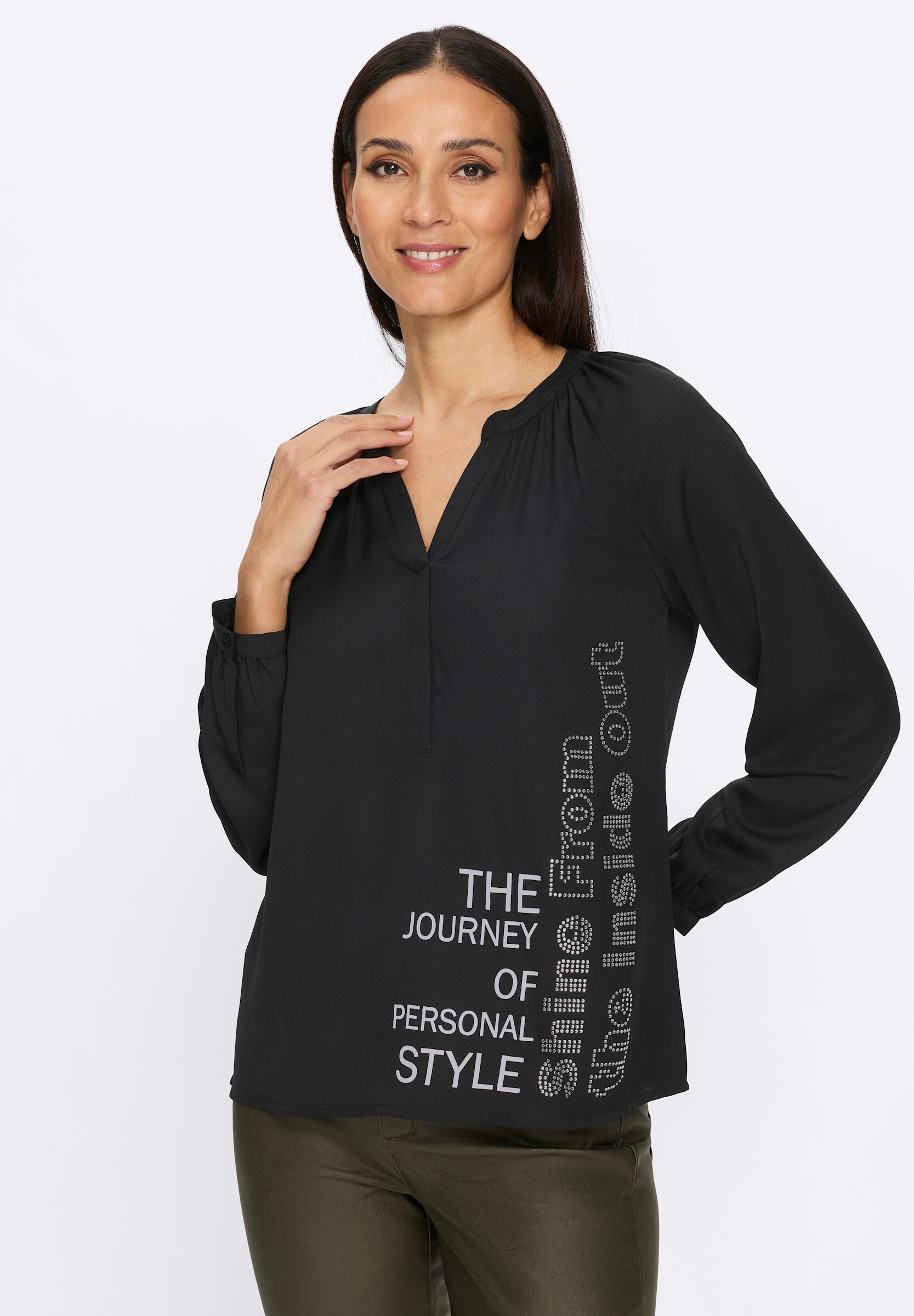 heine Schlupfbluse »Bluse Schlupfbluse mit Schriftzug«