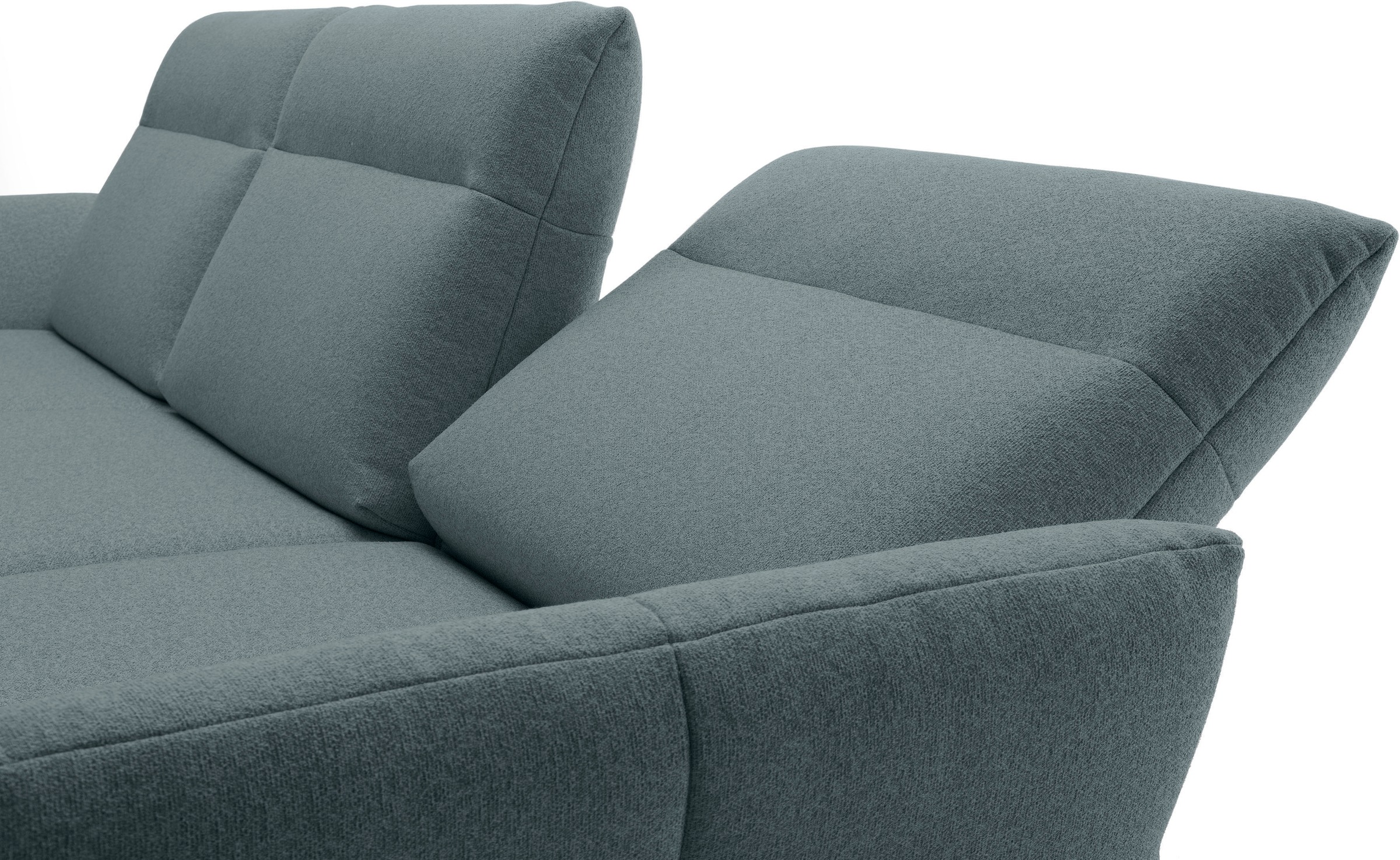 Creation BY ROLF BENZ Ecksofa »CR.460«, Sockel in Eiche, Alugussfüße in umbragrau, Breite 298 cm