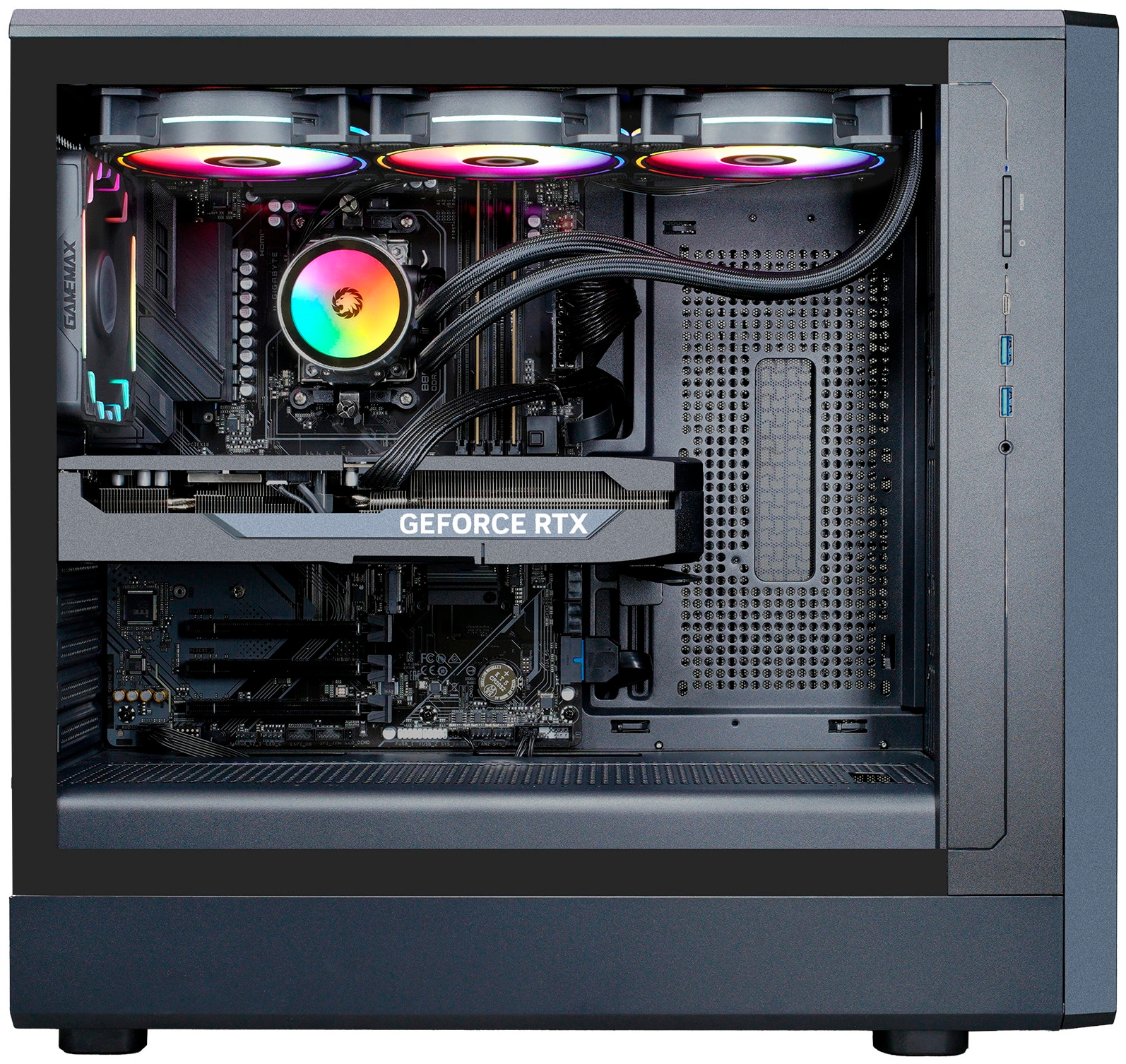 GAMEMAX Gaming-PC-Komplettsystem »GigaDeal CLAW BK 2799 AMD Ryzen 5 7500F 32GB DDR5 1TB SSD RTX 5060Ti« 32 ″ AMD Ryzen 5 GeForce RTX™ 5060 Ti 32 GB RAM 1.000 GB SSD Windows 11, DDR5 RAM + Gigabyte GS32QCA LED-Monitor Curved, 80 cm 32"