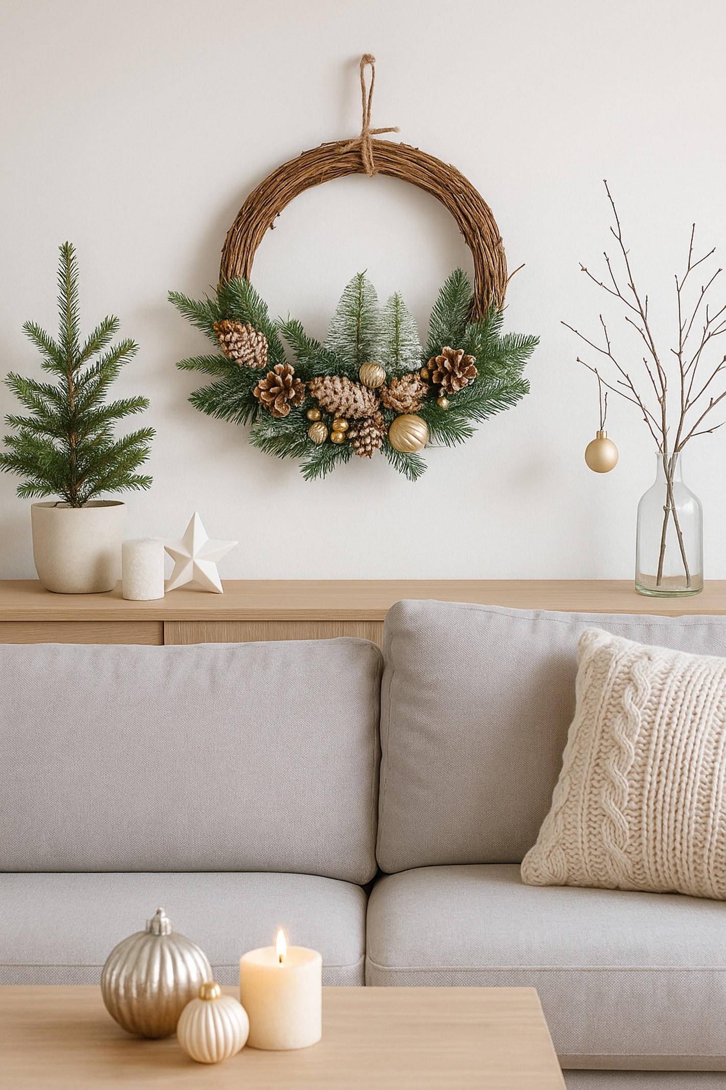 I.GE.A. Kunstkranz »Weihnachtskranz dekoriert«