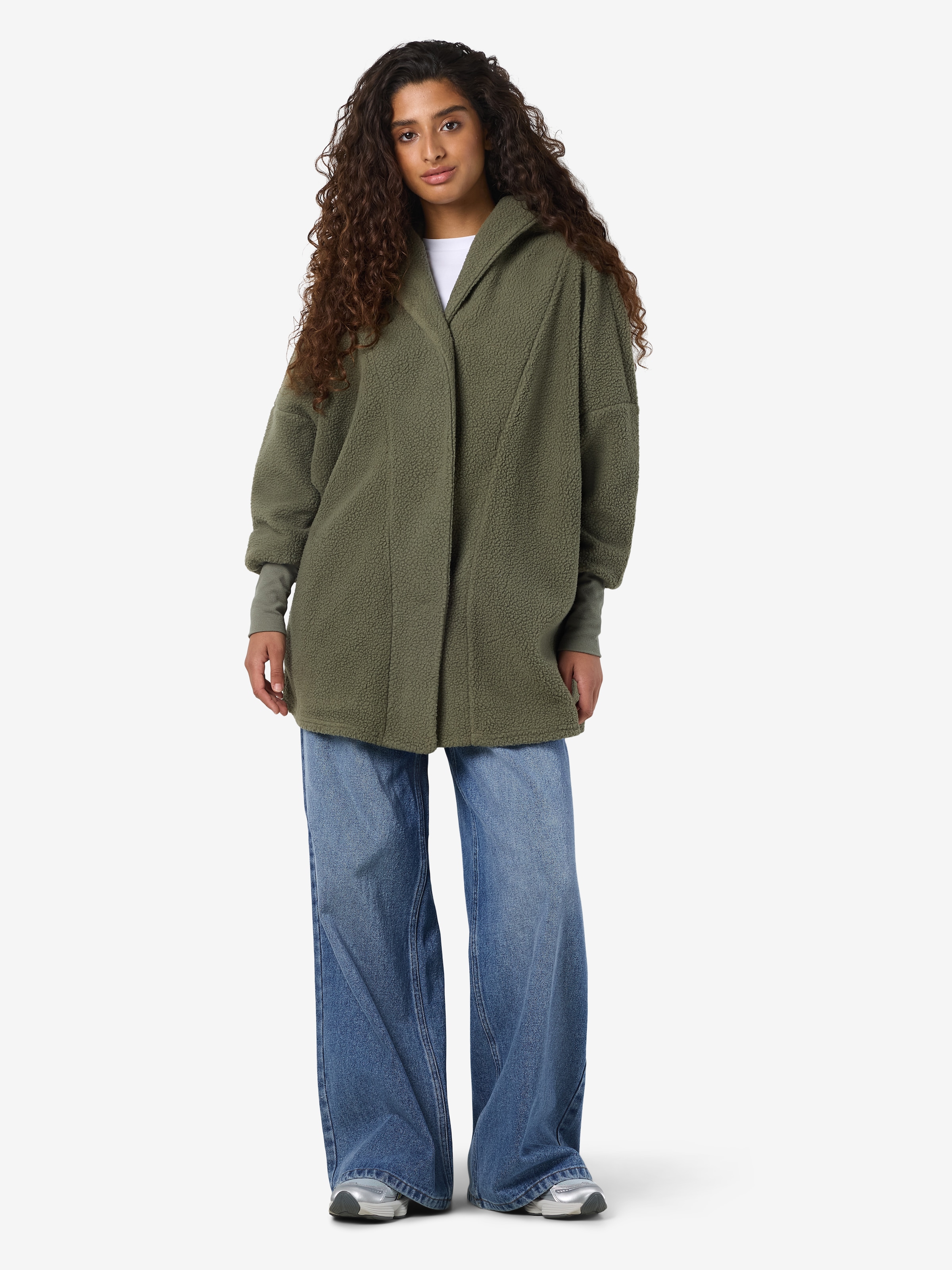 Noisy may Kapuzensweatjacke »NMCOZY L/S LONG SHACKET W HOOD JRS NOOS«