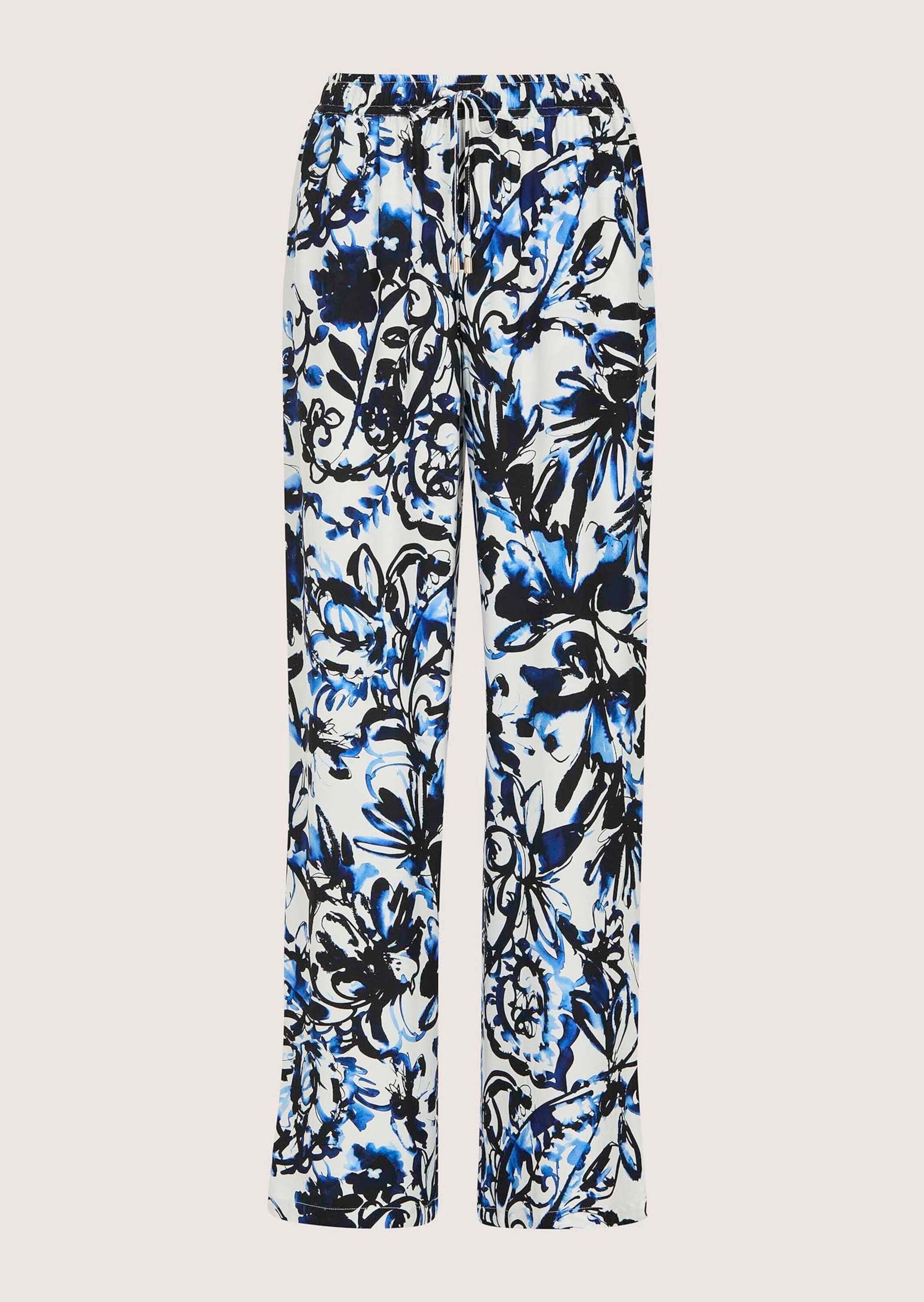 MADELEINE Chinos »Druckhose Sommerhose mit Allover-Print«  Druckhose mit Komfortbund und Tunnelzug