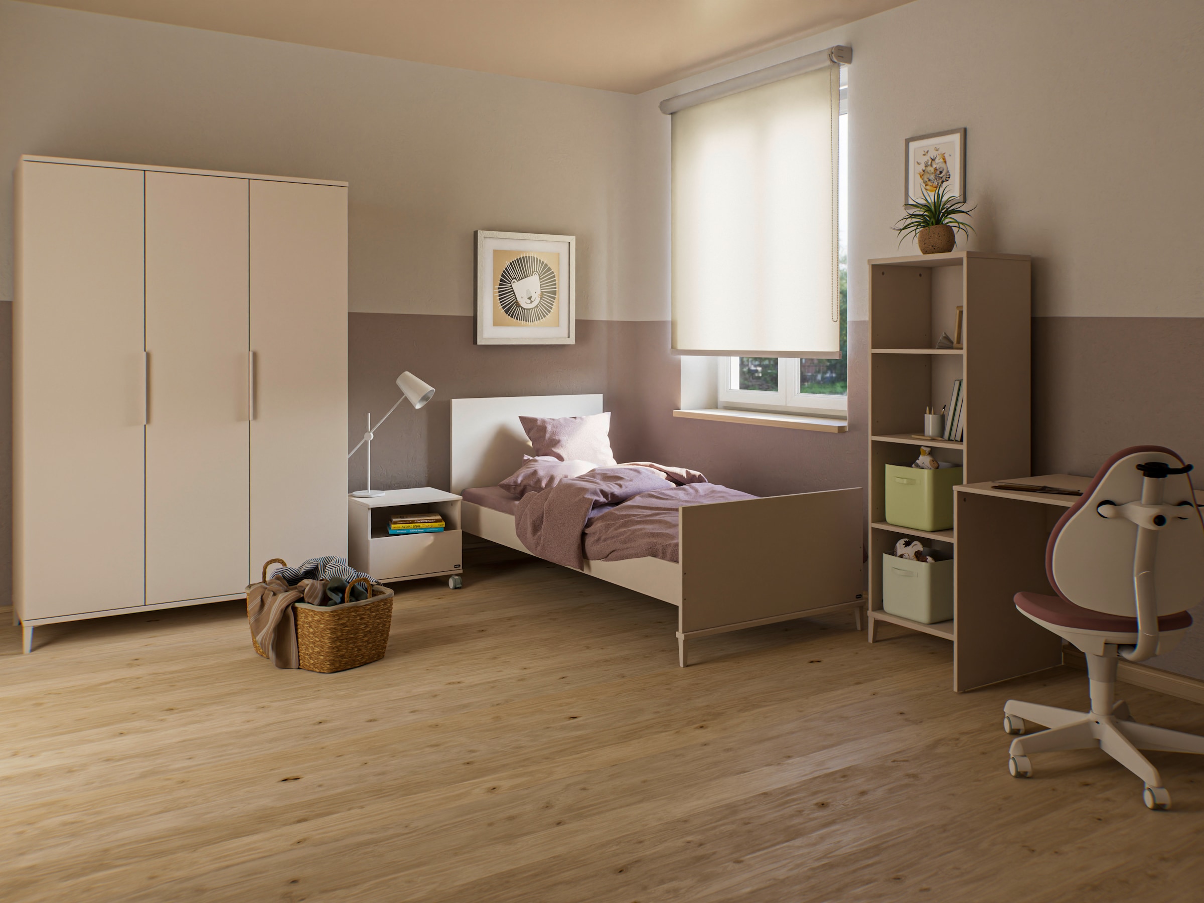 YUNY by PAIDI Nachtkommode »SISTER LOU, yuny by PAIDI«, 2 feststellbare Rollen